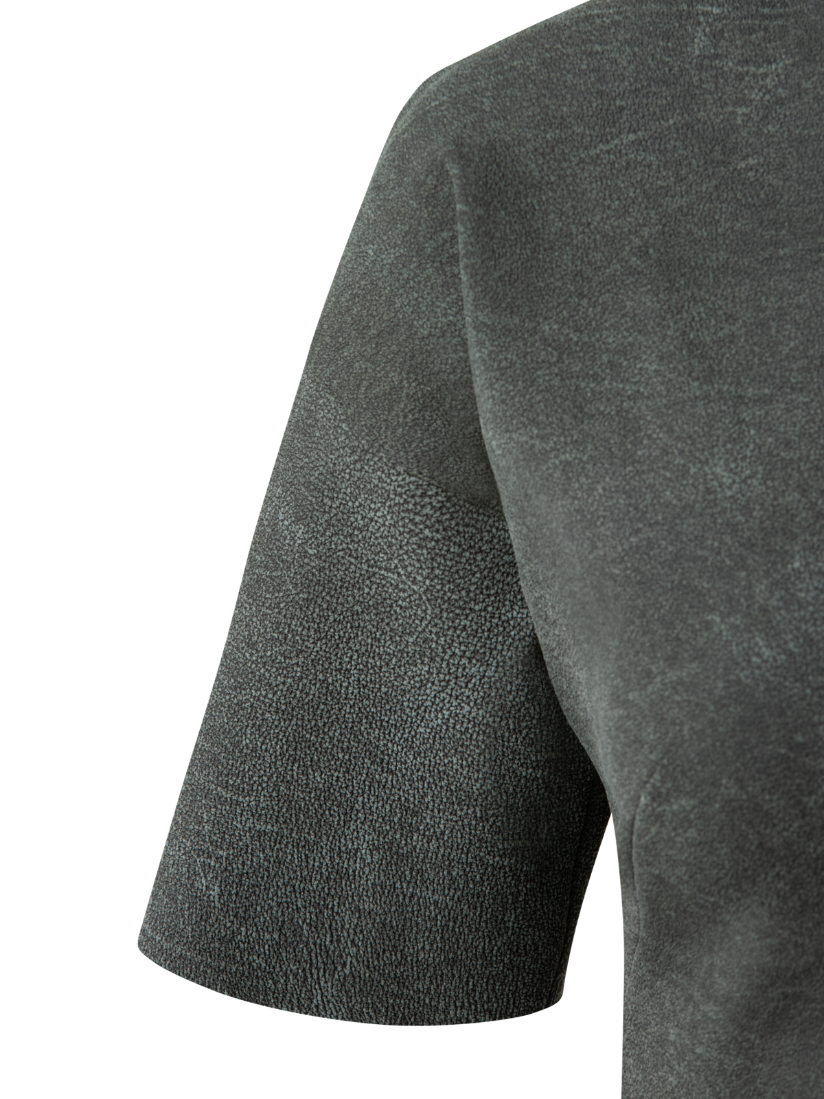 Designer Suede Stretch Mock Neck Blouse