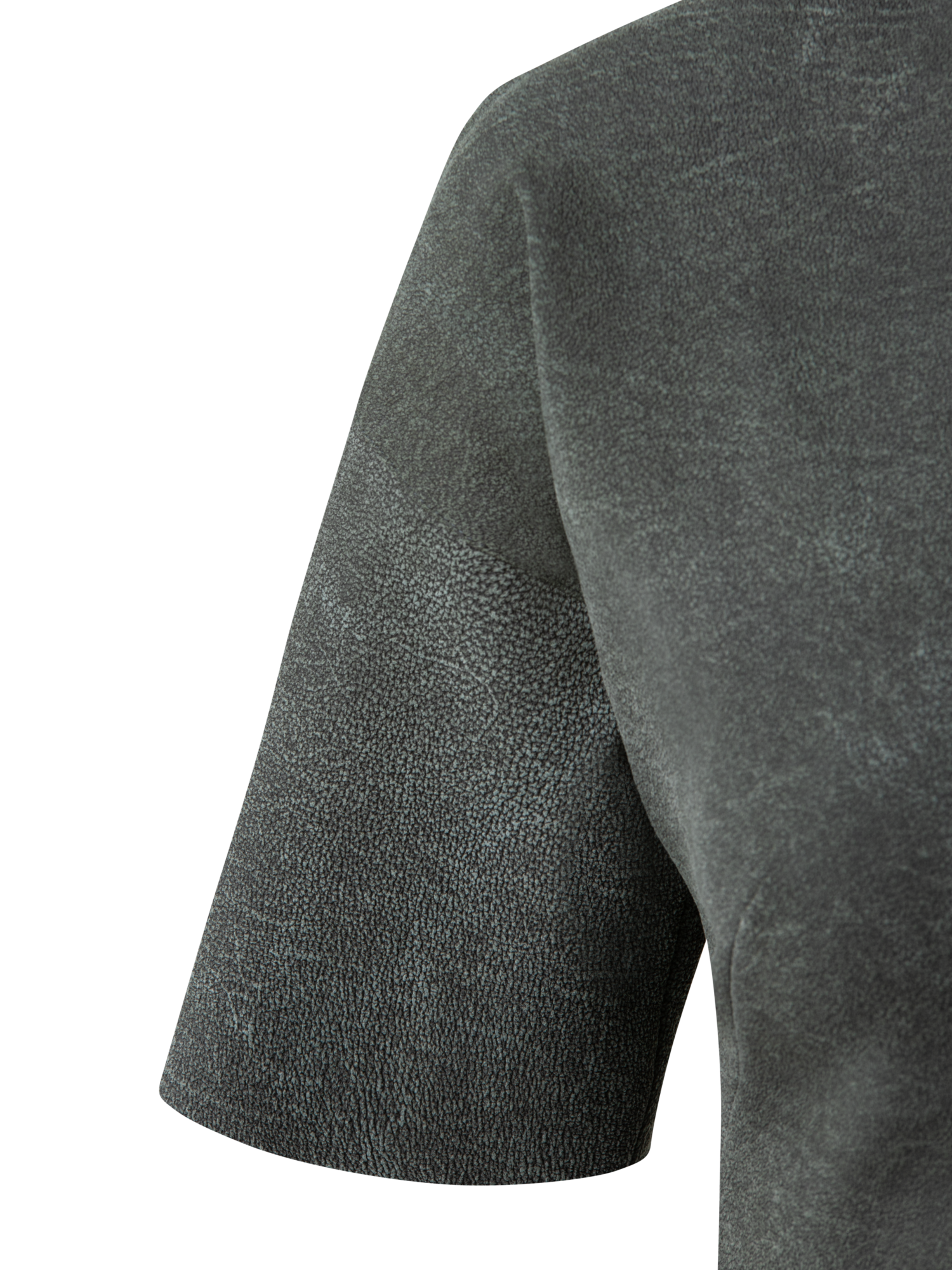 Designer Suede Stretch Mock Neck Blouse