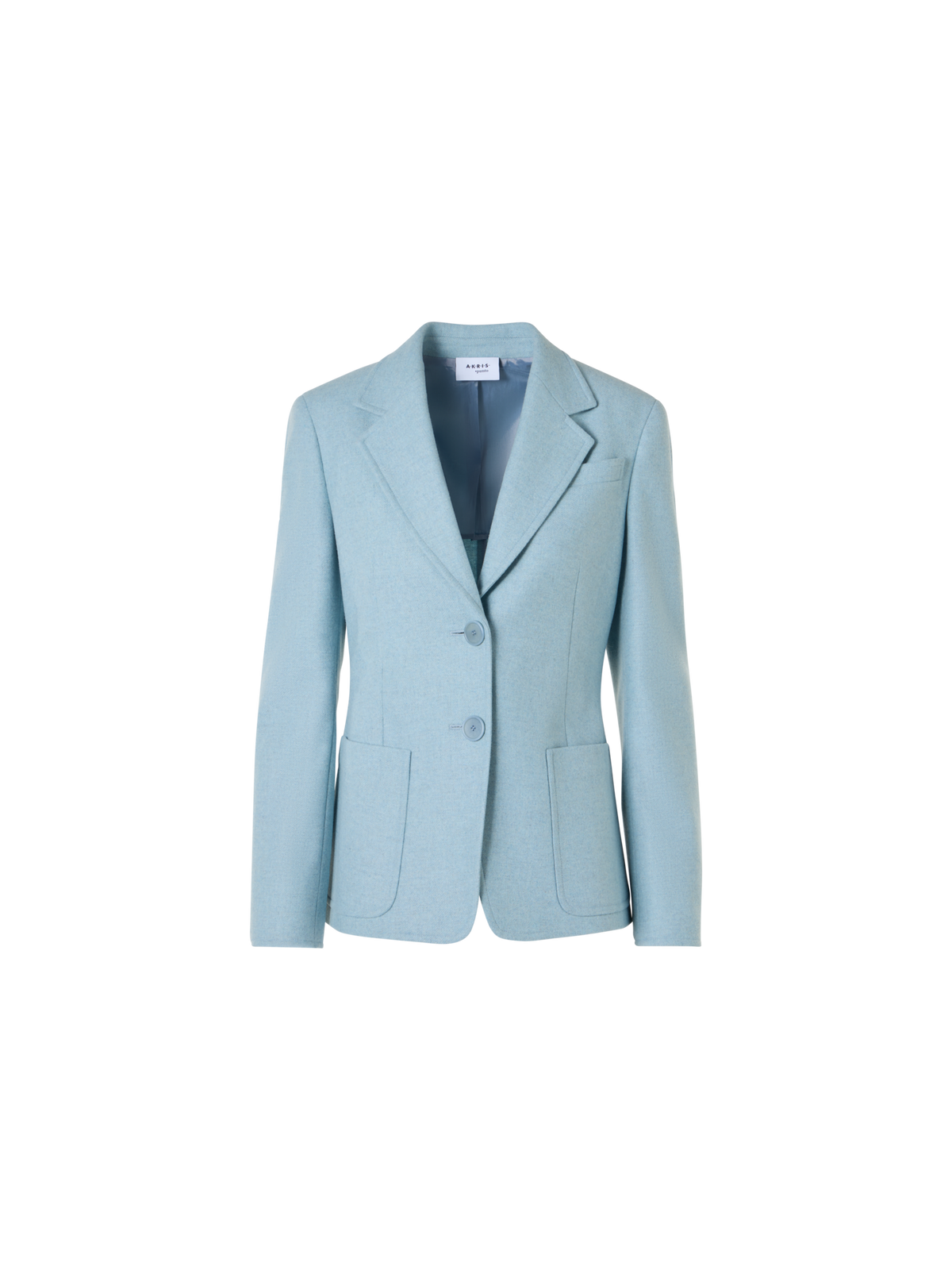 Designer Tailored Wool Flannel Jacket - blue