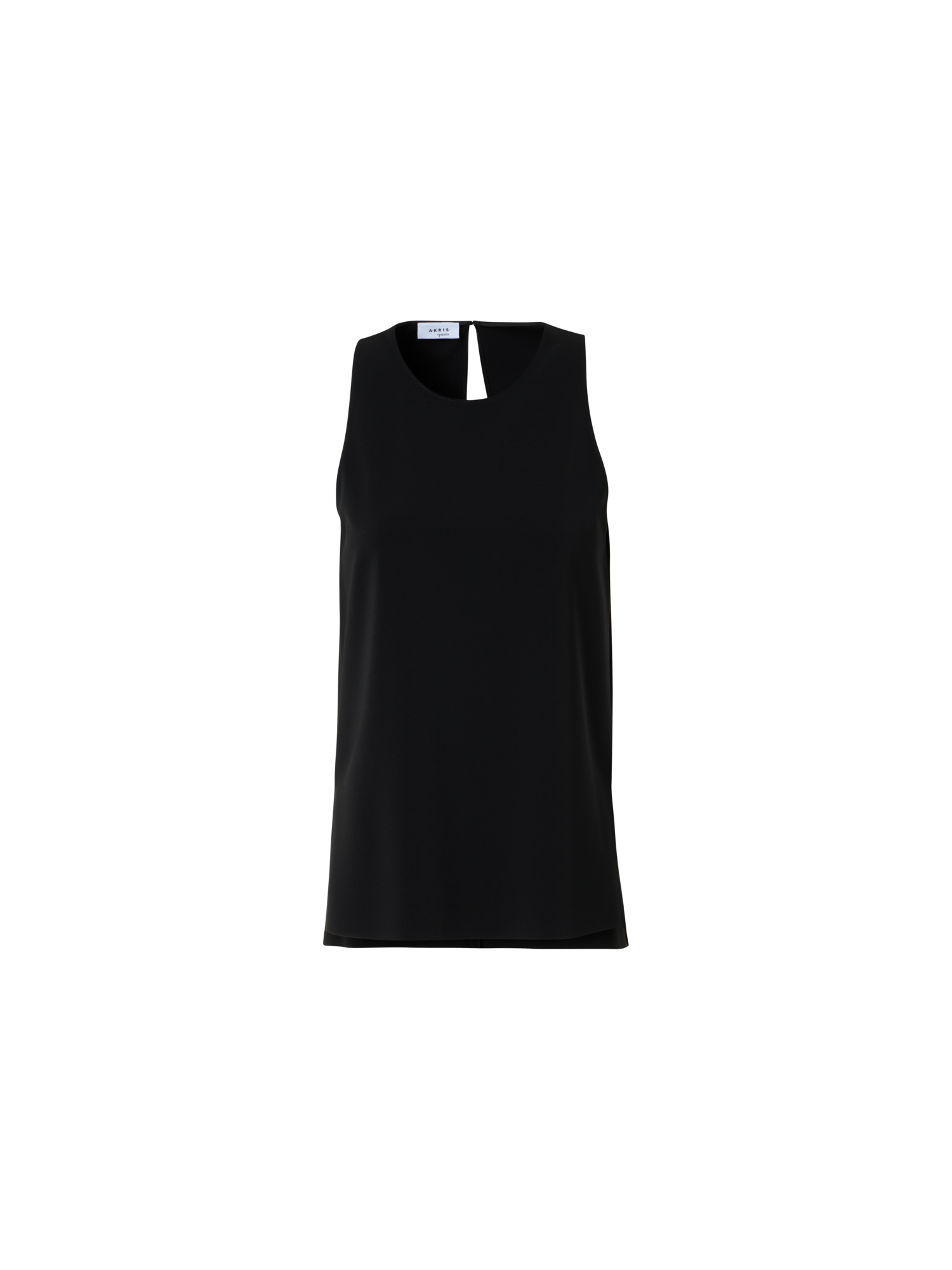 Designer Signature Laser-Cut Sleeveless Blouse - black