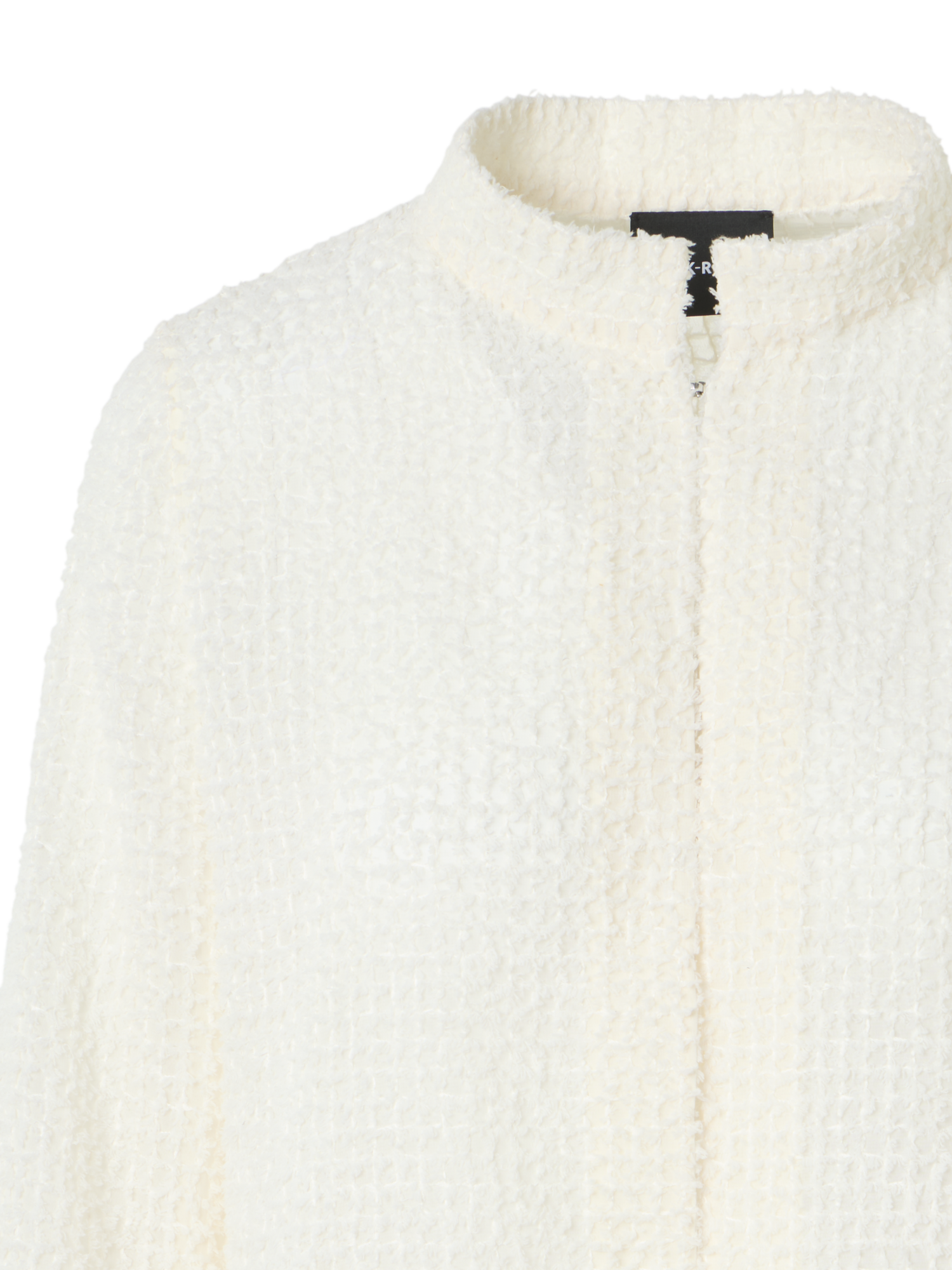 Designer Hockney Cropped Fringed Bolero Jacket - ecru