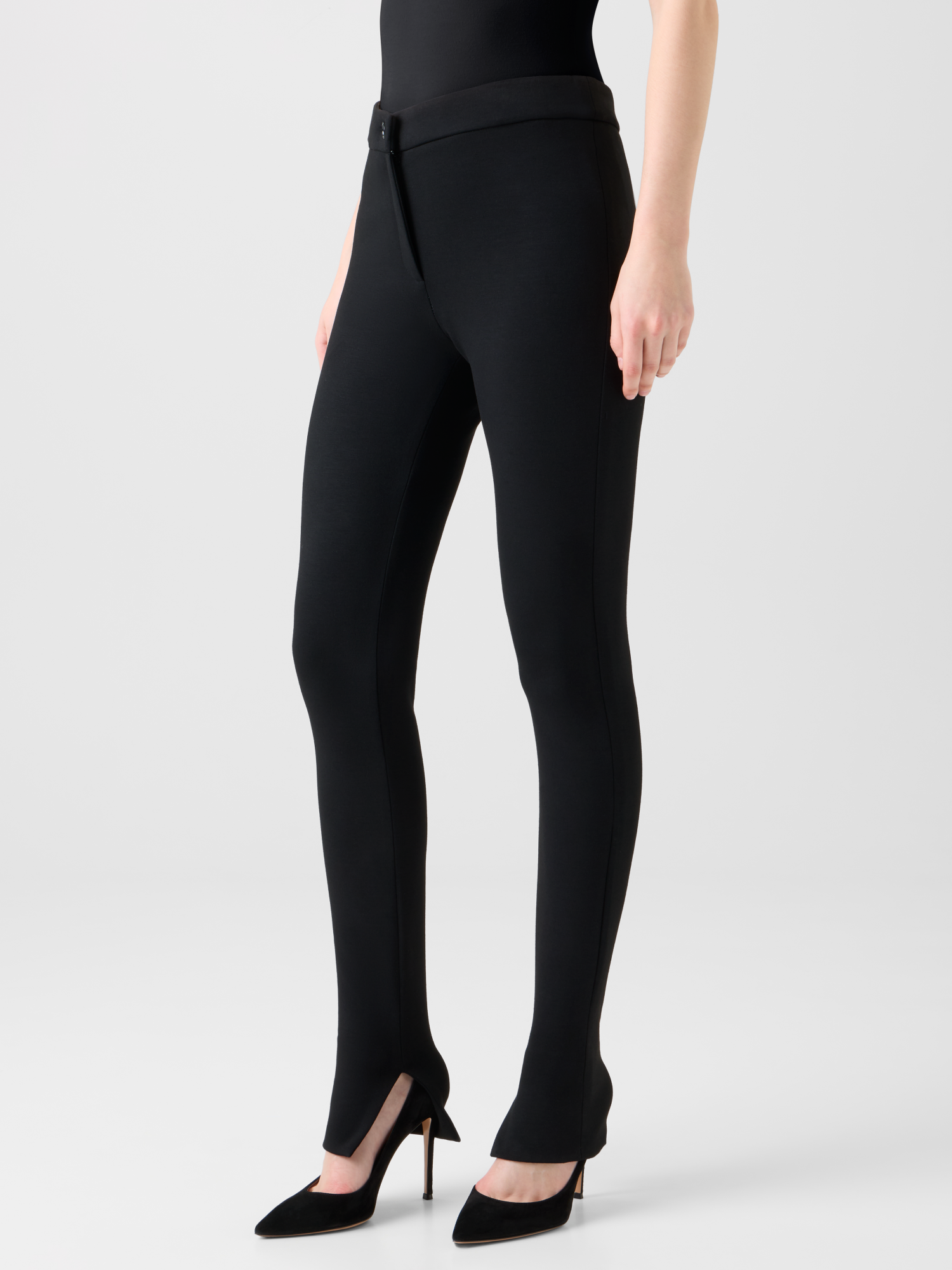 Designer Skinny Jersey Leggings - black - neutral
