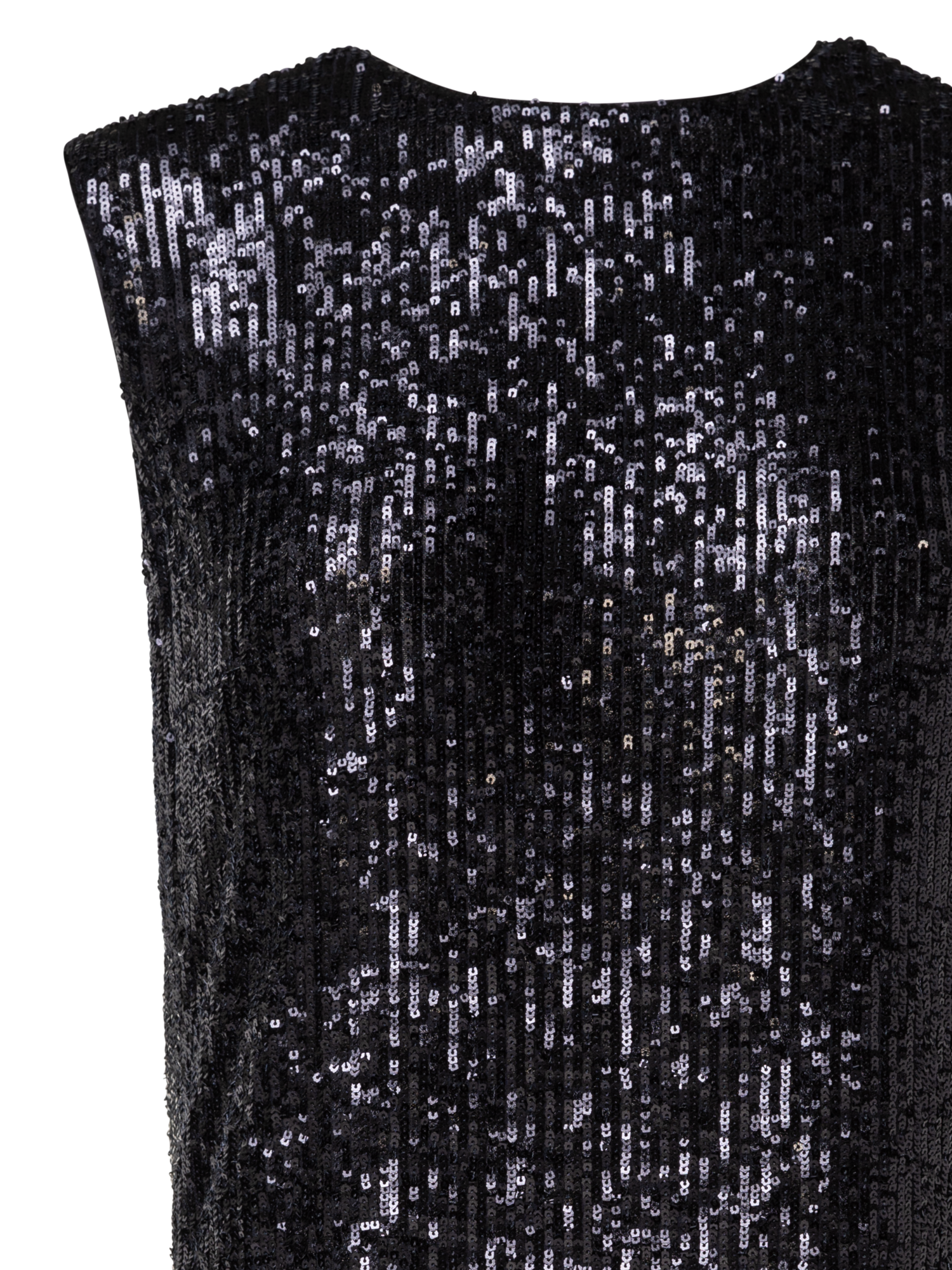 Designer Sequins Long Tunic - black