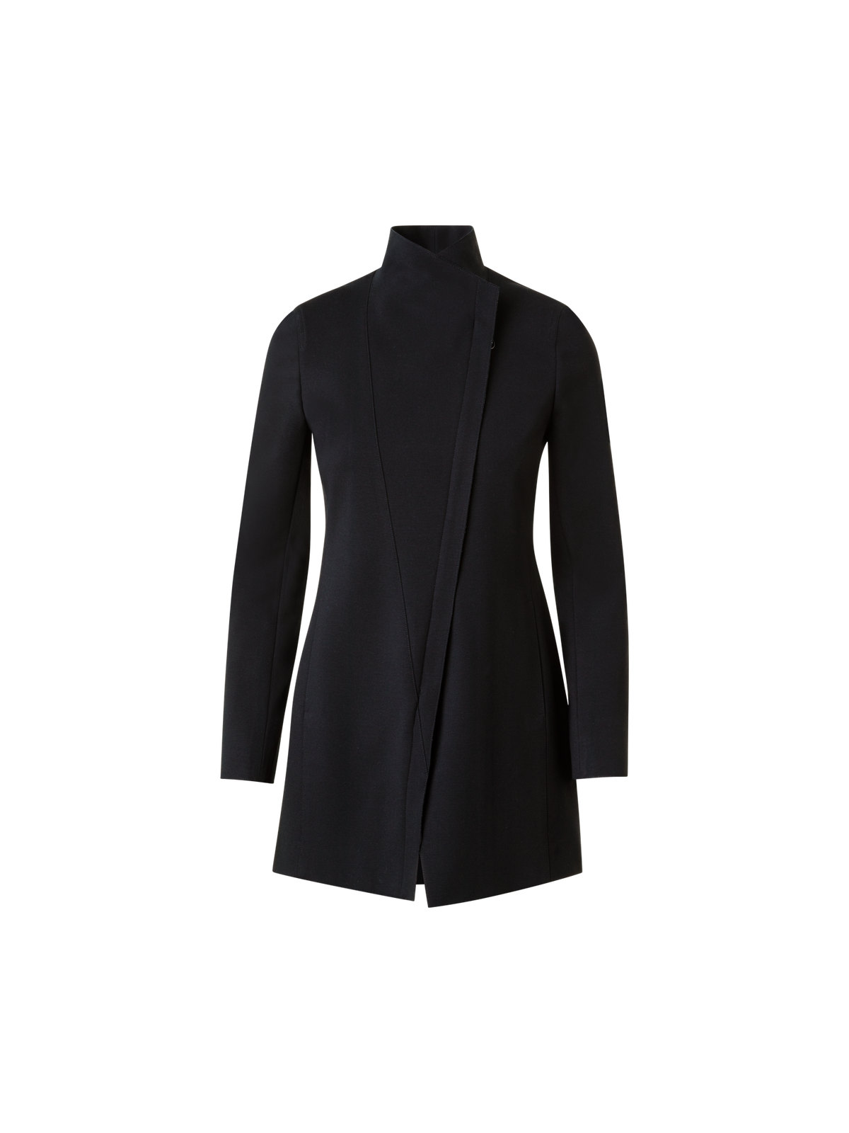 Designer Long Jersey Blazer Jacket - black