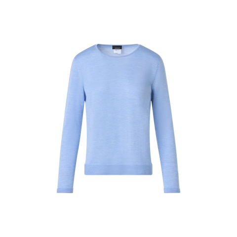 Seamless Crew Neck Sweater in Cashmere Silk