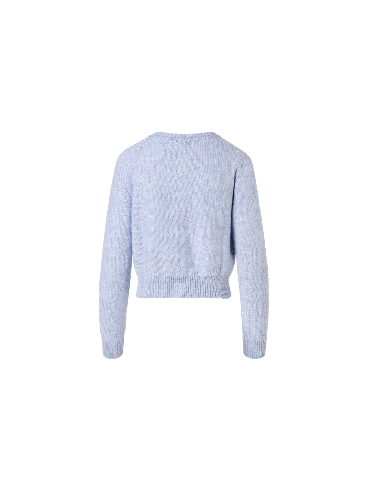 Designer Linen-Cotton Micro Sequin Cardigan - blue