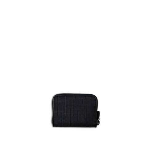 Small Zip Wallet in Horsehair Fabric with Boxcalf Leather Lining