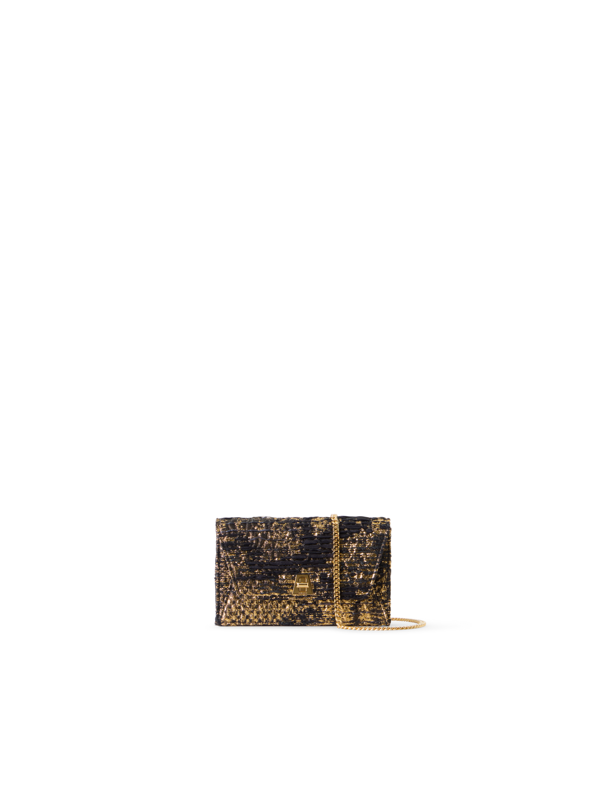Designer Anouk Envelope Clutch - multicolor - gold