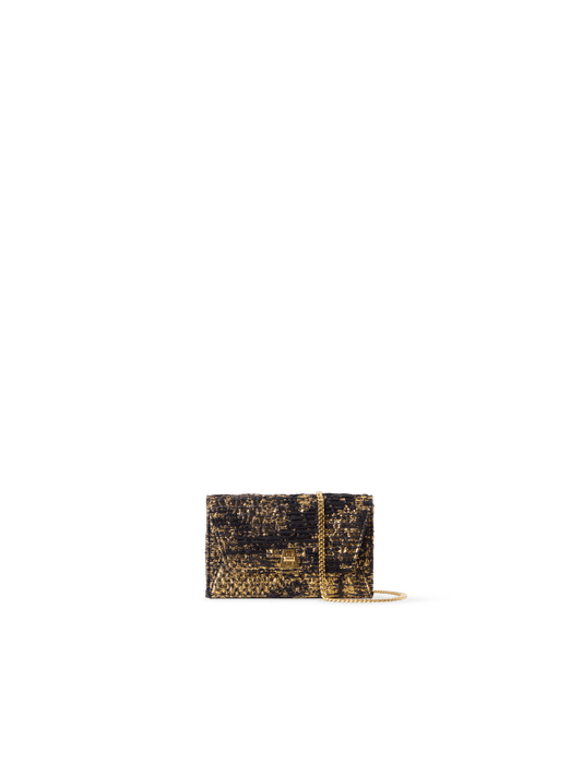 Designer Anouk Envelope Clutch - multicolor - gold