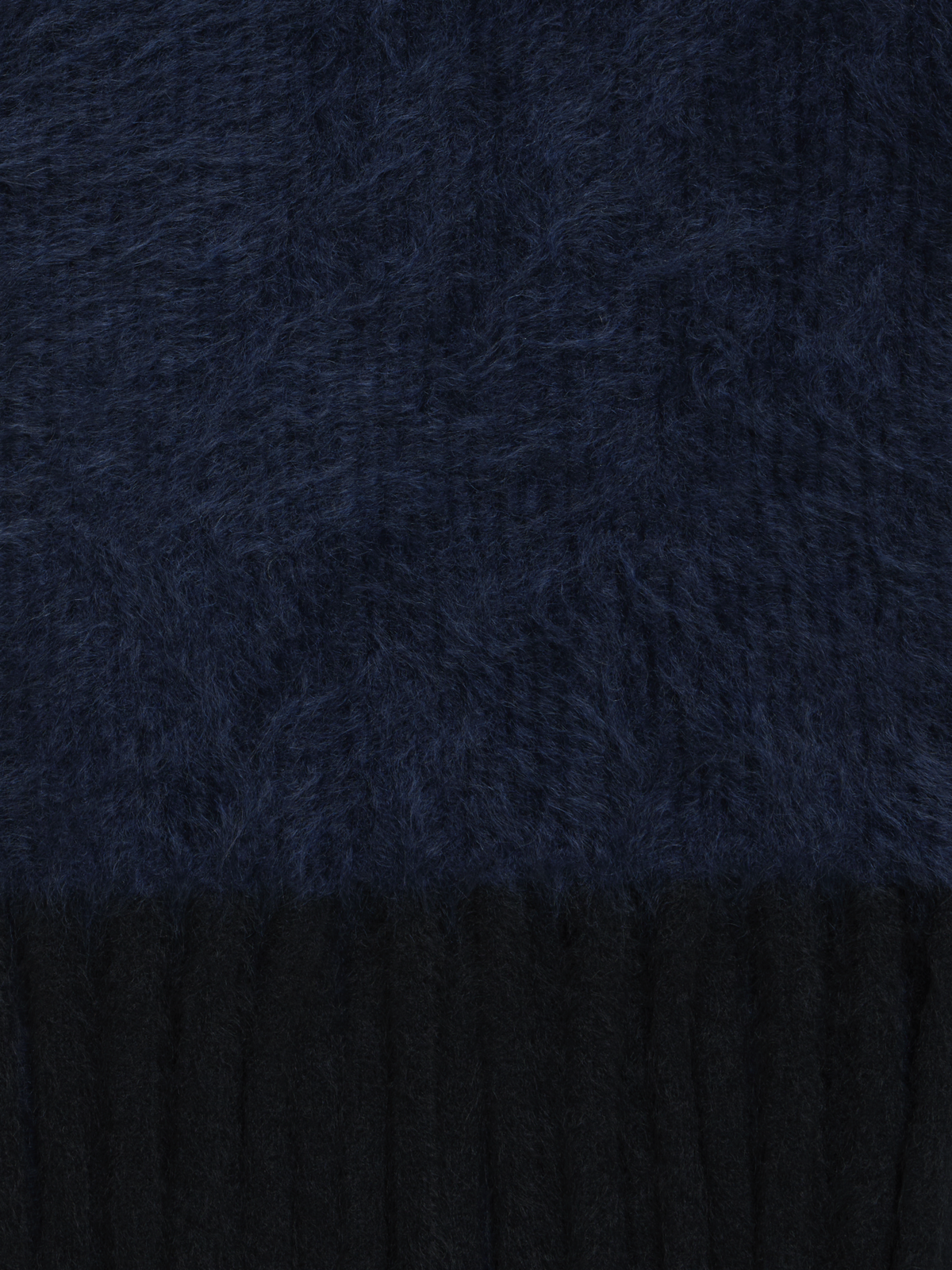 Designer Bi-Color Cloud Cashmere Scarf with Fringes - navy