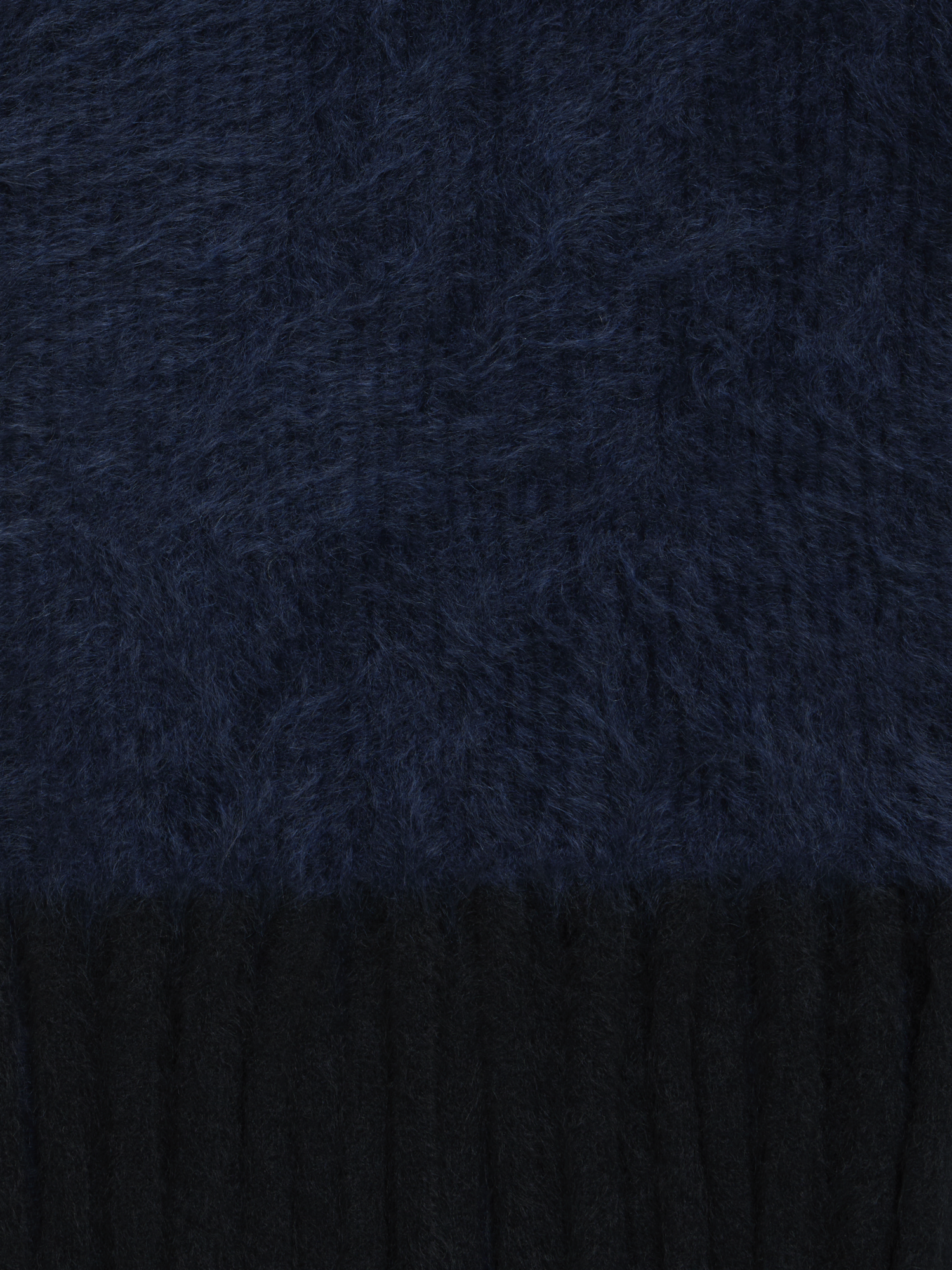 Designer Bi-Color Cloud Cashmere Scarf with Fringes - navy