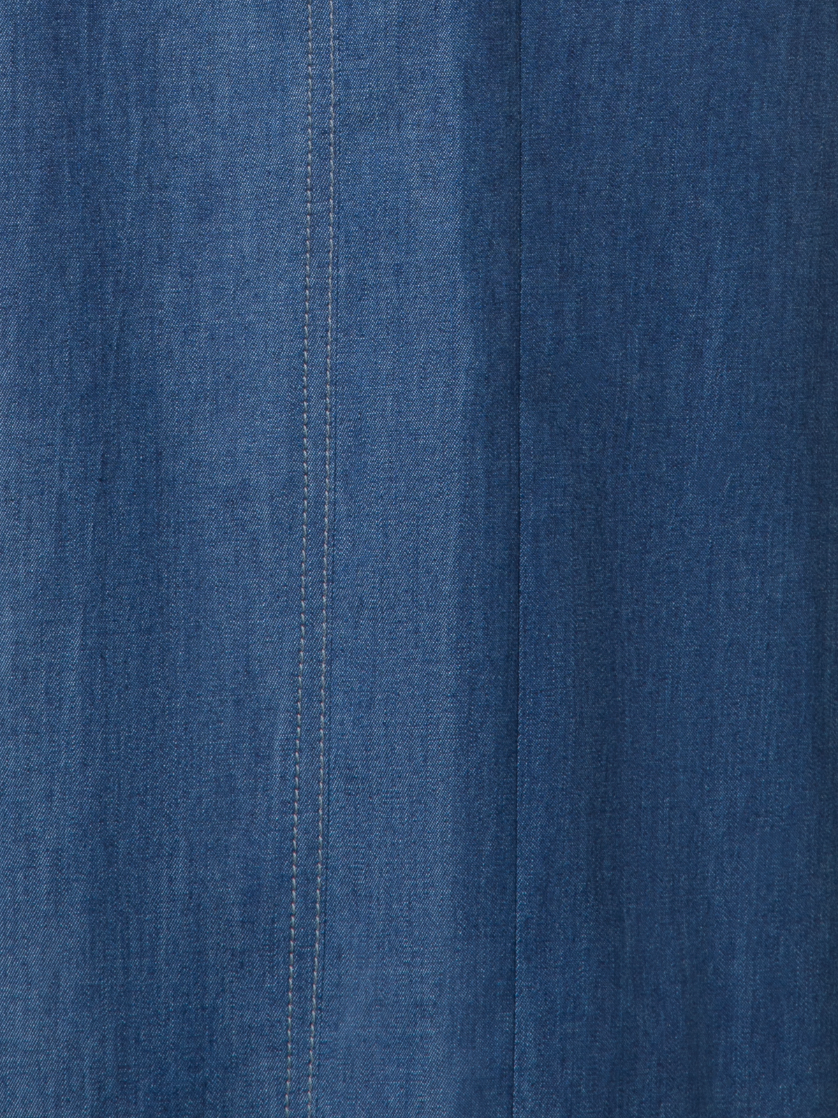 Designer Wide Lightweight Cotton Denim Culottes - blue