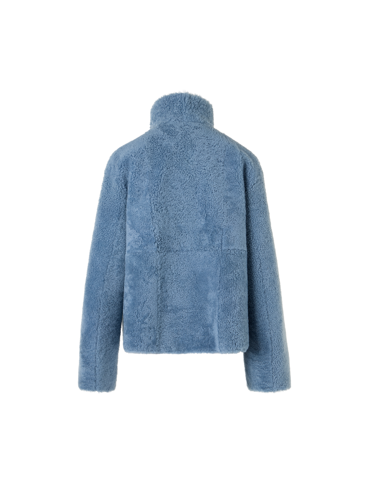 Designer Reversible Shearling Jacket - blue