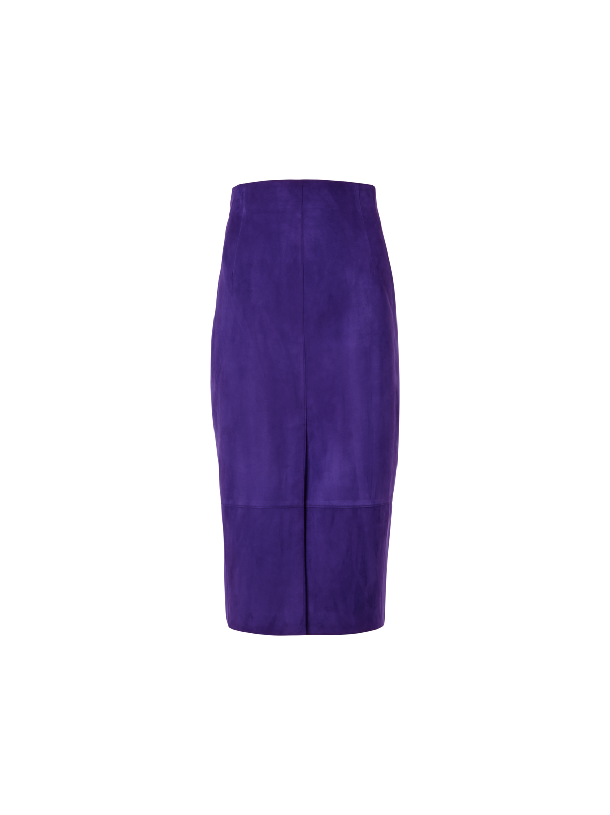 Designer Suede Pencil Skirt - purple