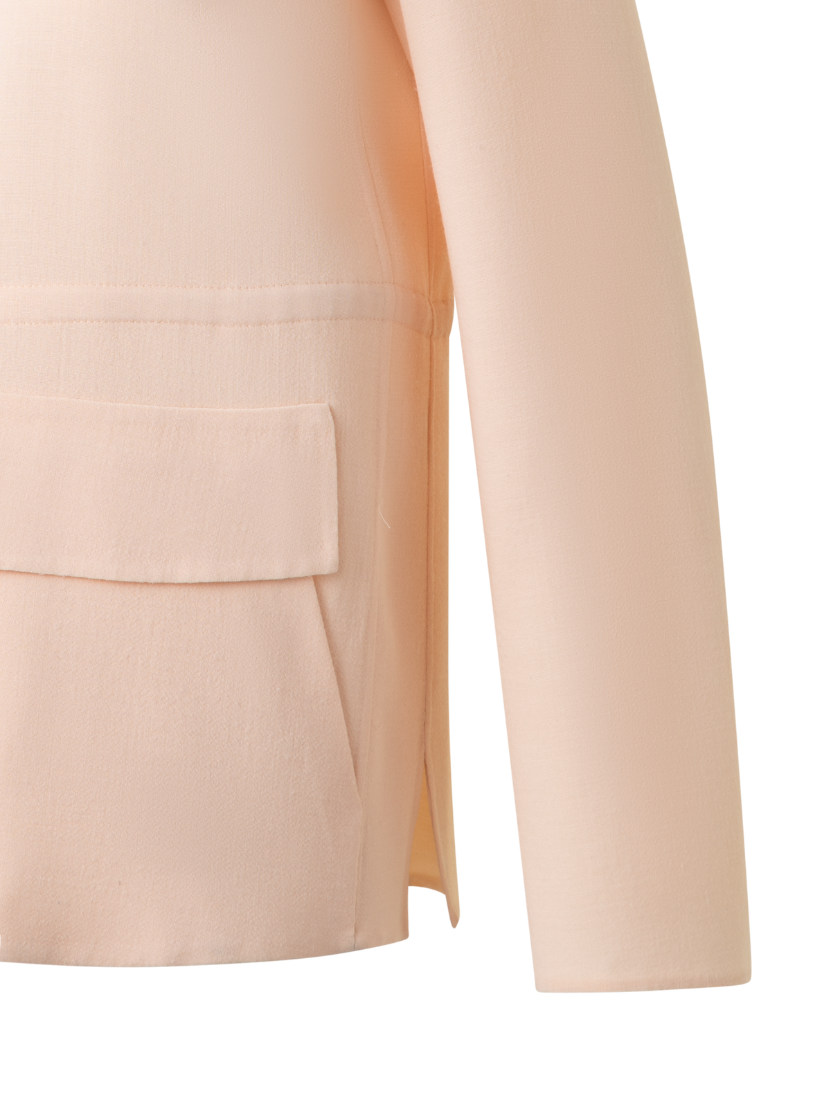 Designer Drawstring Shirt Jacket in Wool Double-Face - pastel - pink