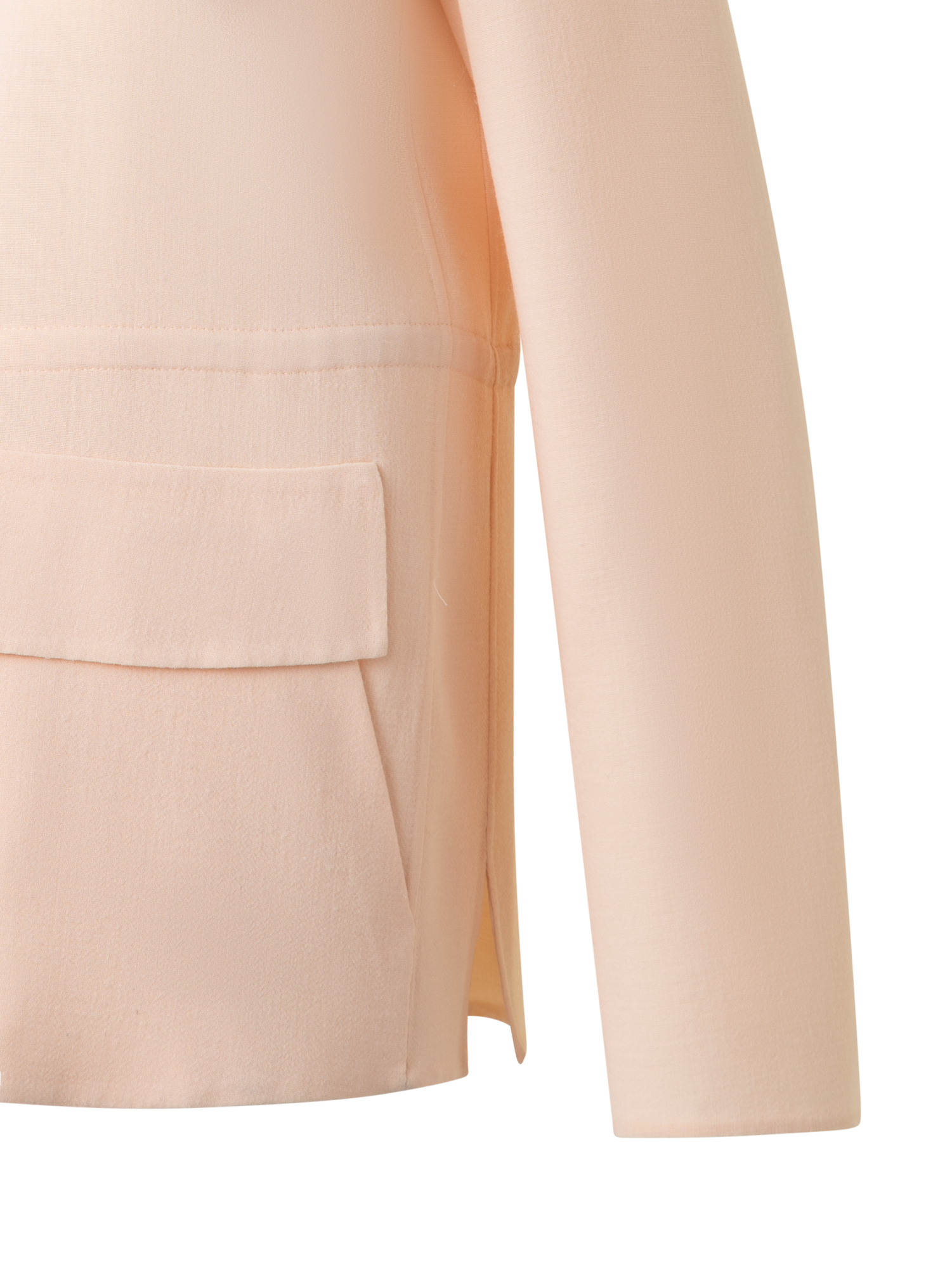 Designer Drawstring Shirt Jacket in Wool Double-Face - pastel - pink