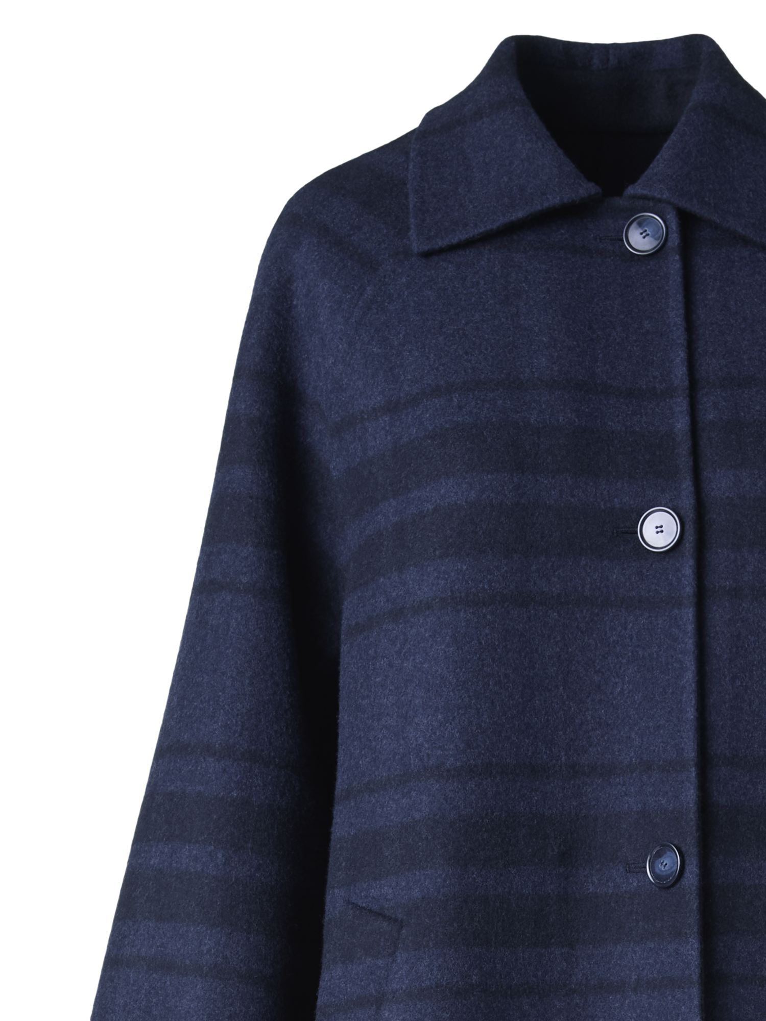 Designer Oversized Wool Double-Face Plaid Maxi Coat - neutral - navy - blue