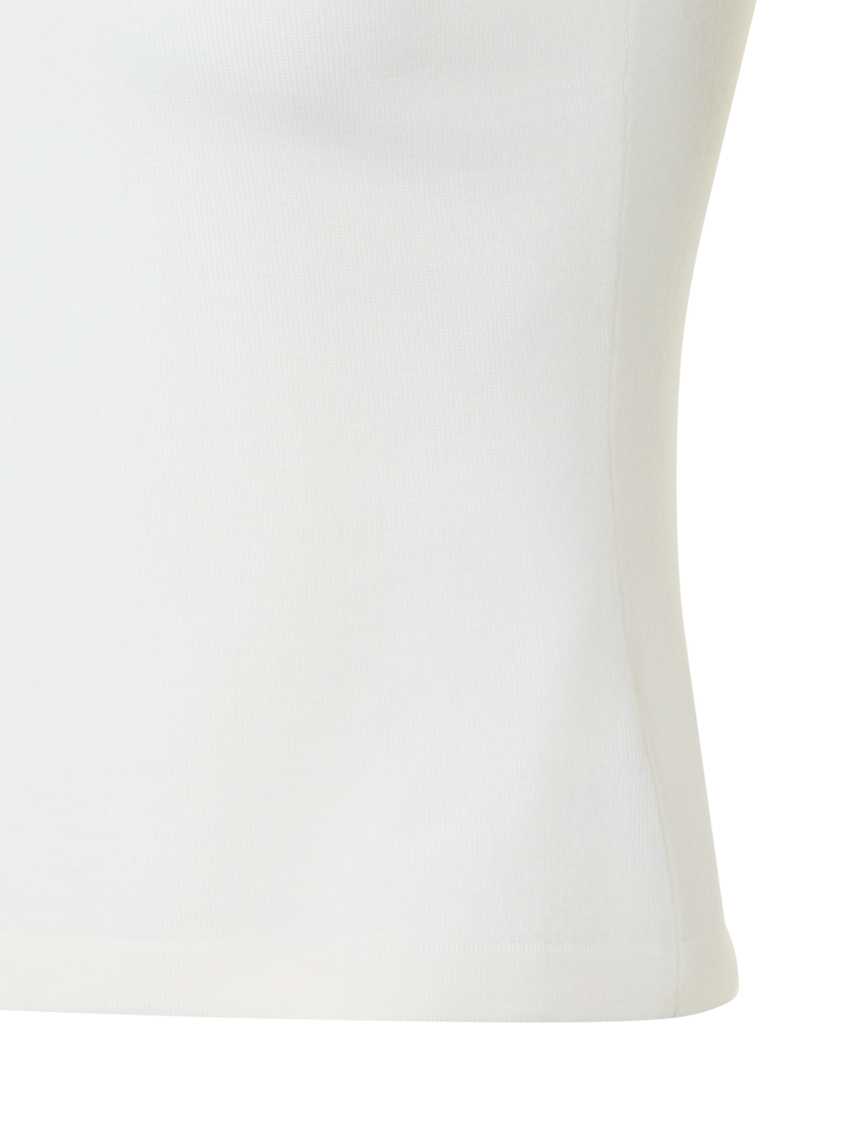 Designer Trompe l’Oeil Merino Wool Knit Top - white