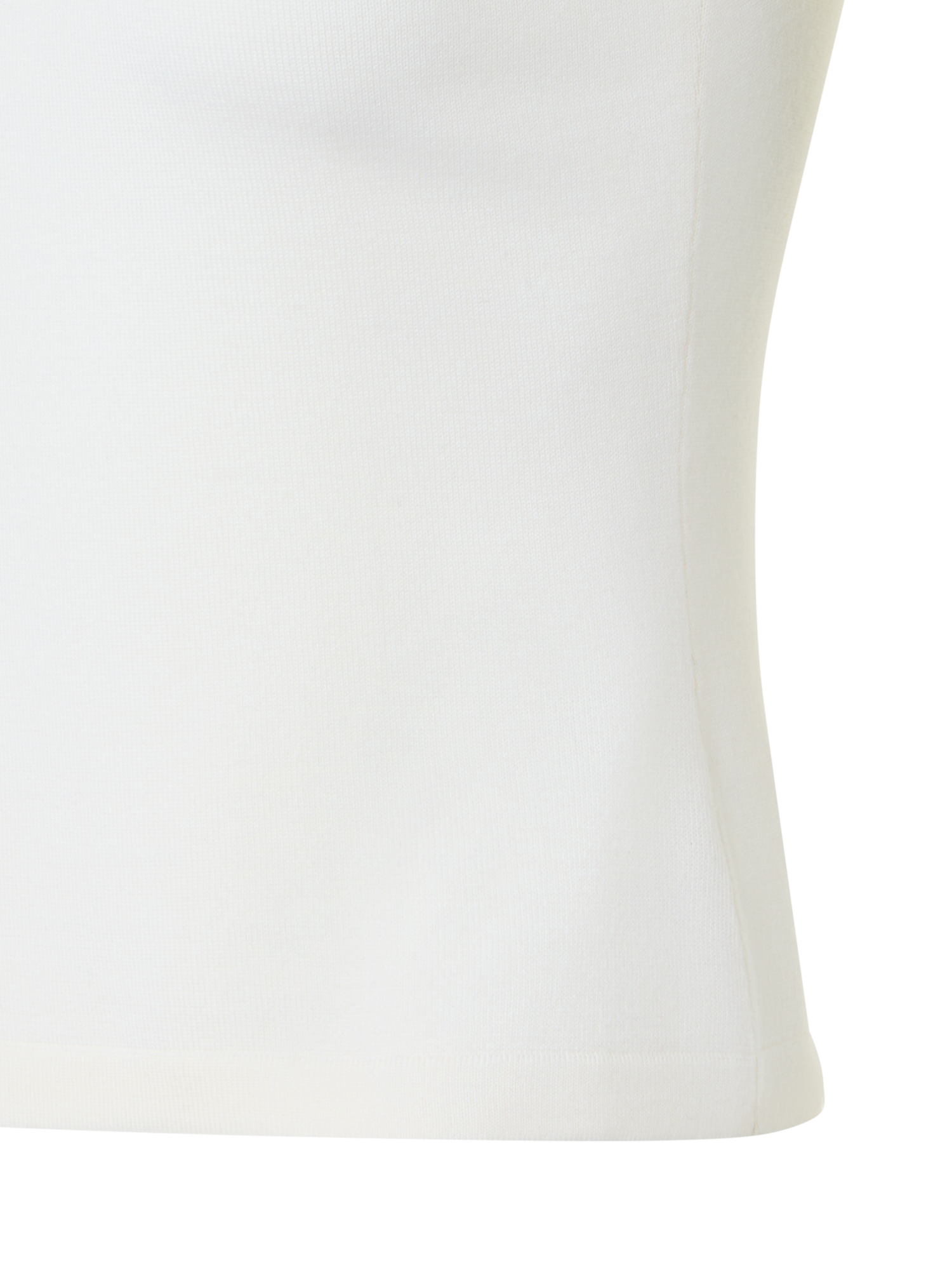 Designer Trompe l’Oeil Merino Wool Knit Top - white