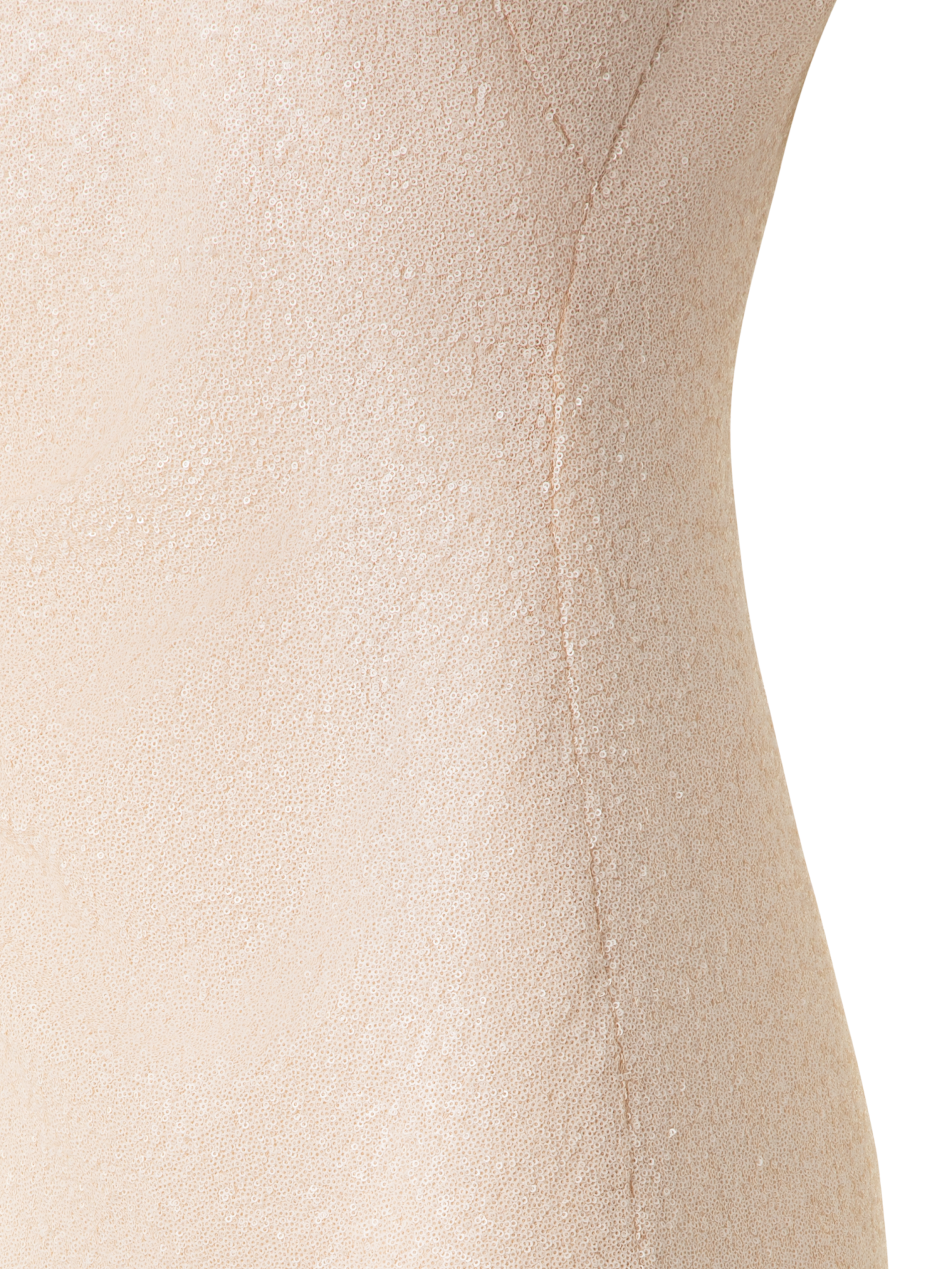 Designer Sequined Jersey Sheath Dress - neutral - pastel - beige