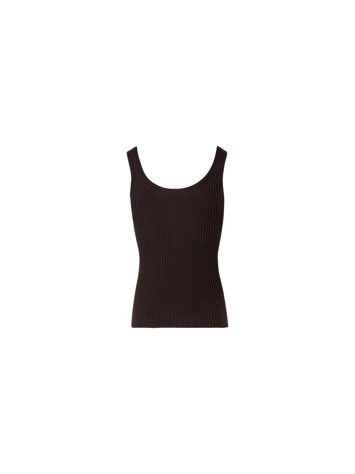 Designer Sleeveless Twisted Cotton Knit Top - brown