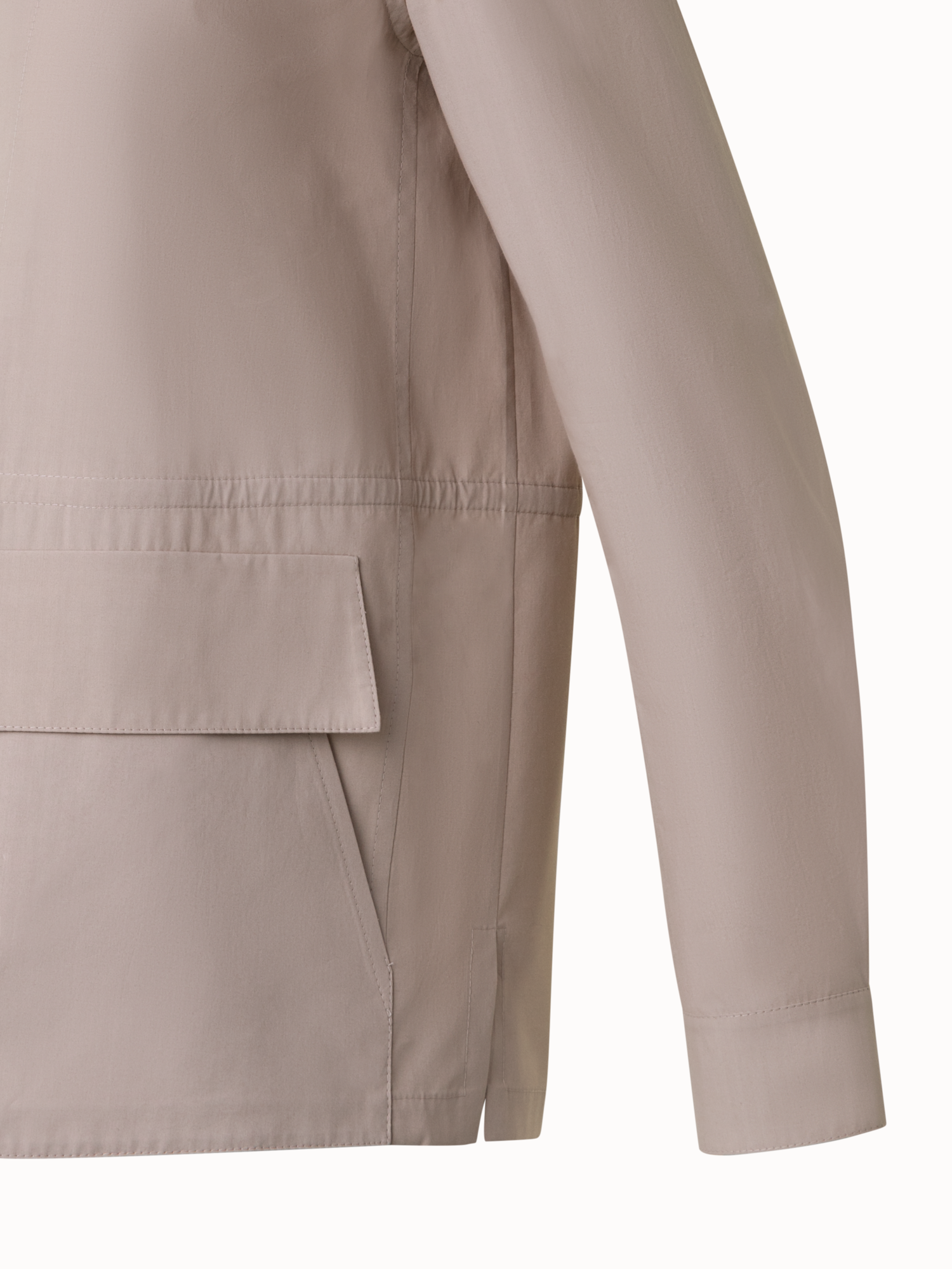 Designer Cotton Poplin Oversize Shirt Jacket - beige