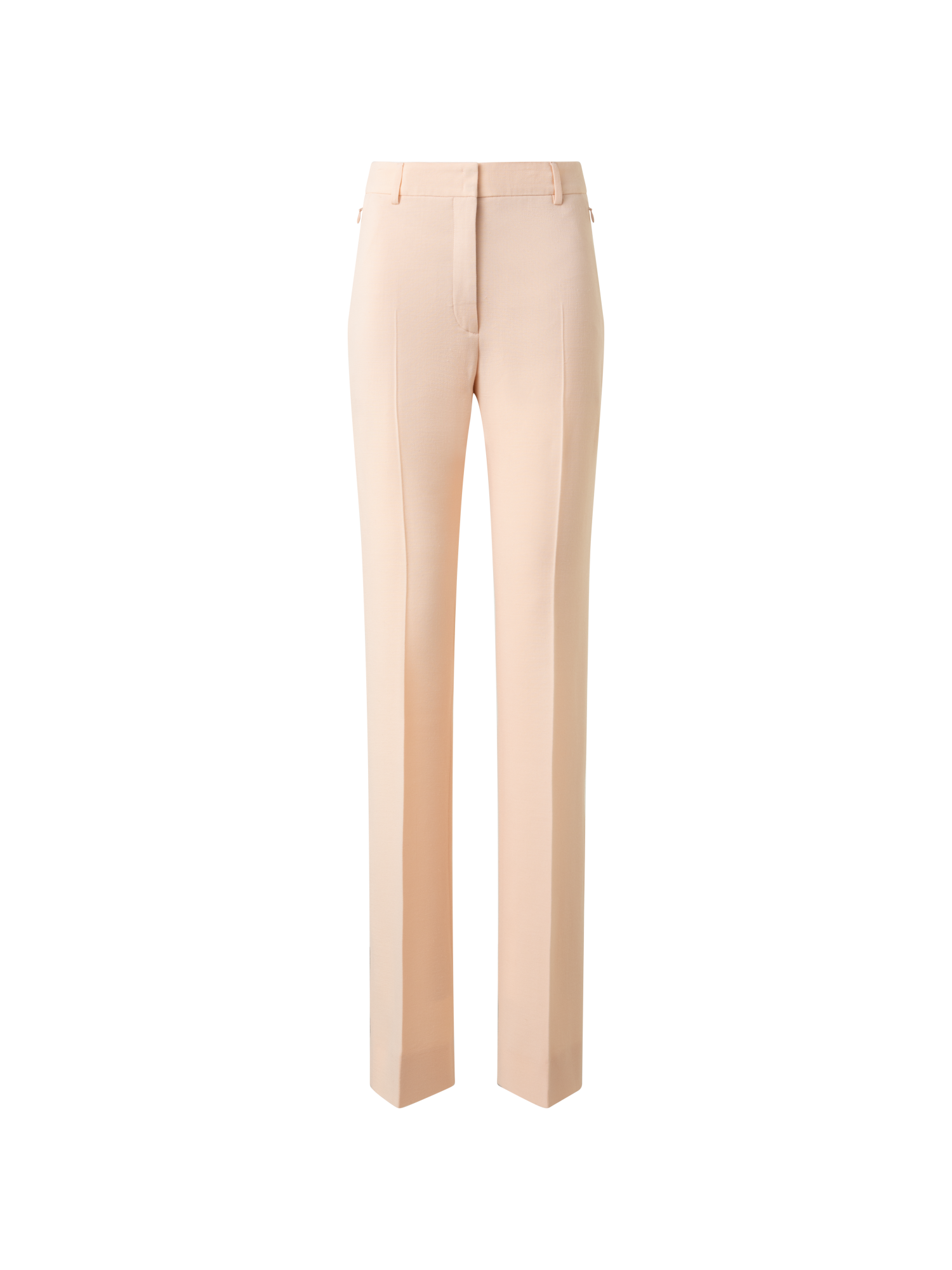 Designer Slight Bootcut Wool Double-Face Pants - pastel - pink