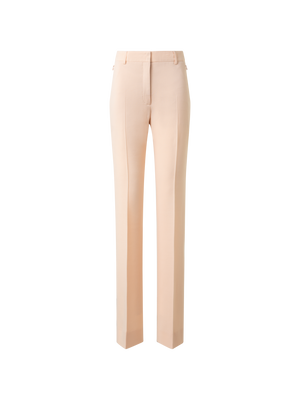 Designer Slight Bootcut Wool Double-Face Pants - pastel - pink