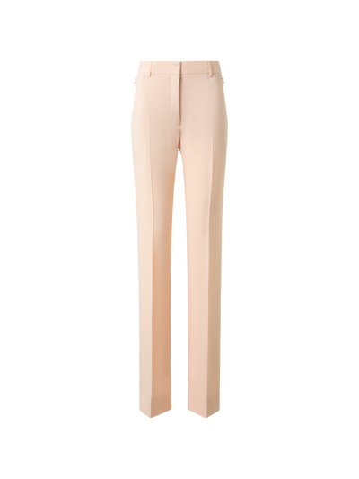 Designer Slight Bootcut Wool Double-Face Pants - pastel - pink