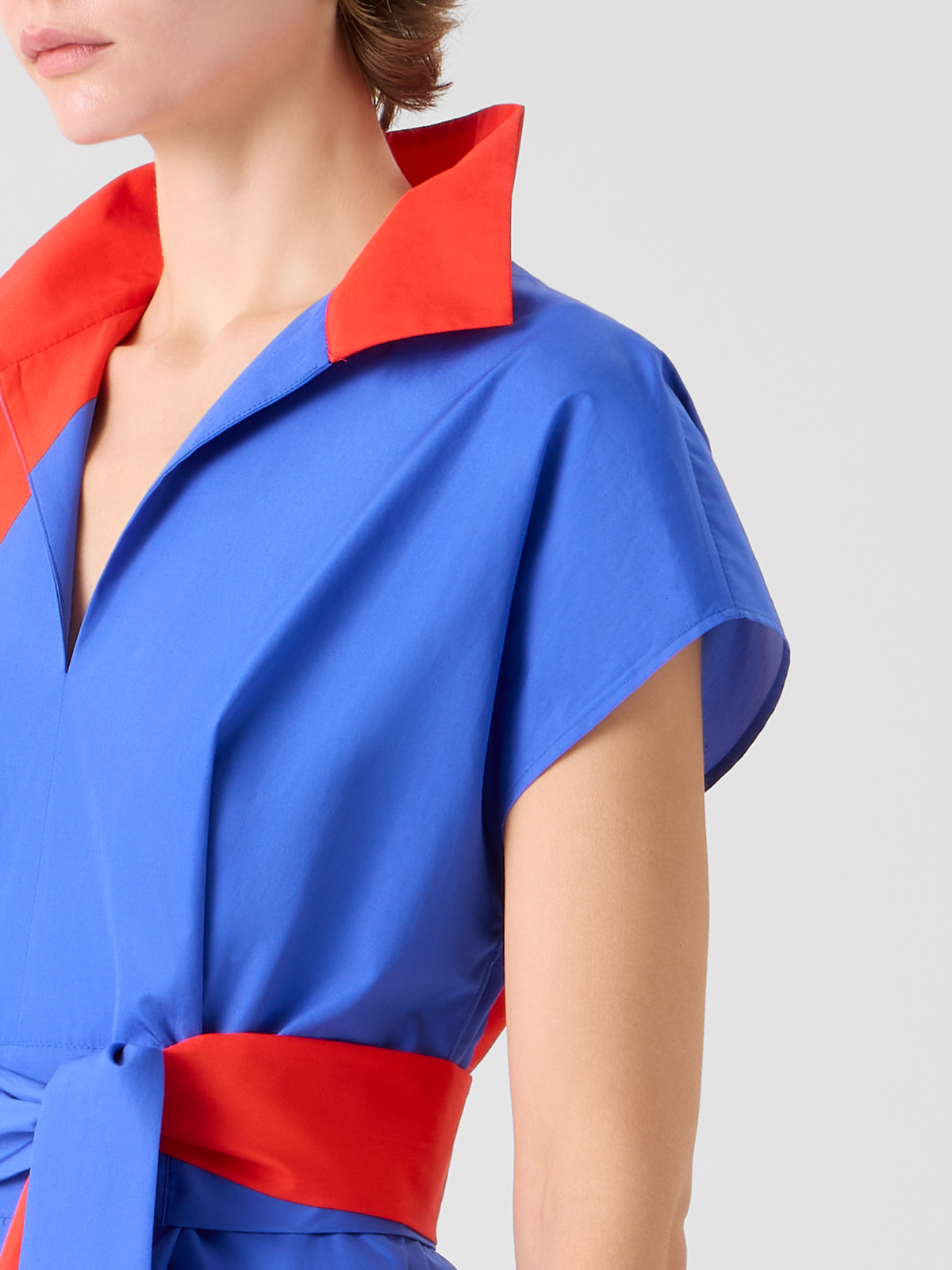 Designer Cotton Shirt Dress with High Plains Print - multicolor