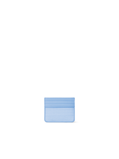 Designer Card Holder in Horsehair and Leather - blue