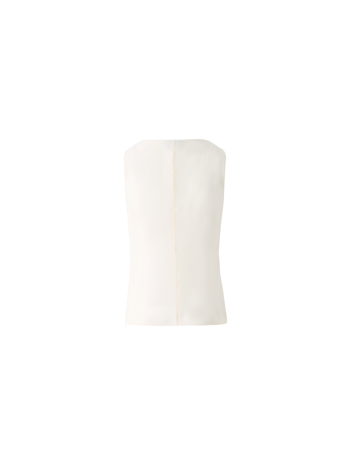 Designer Sleeveless Silk Georgette Top - ecru - white