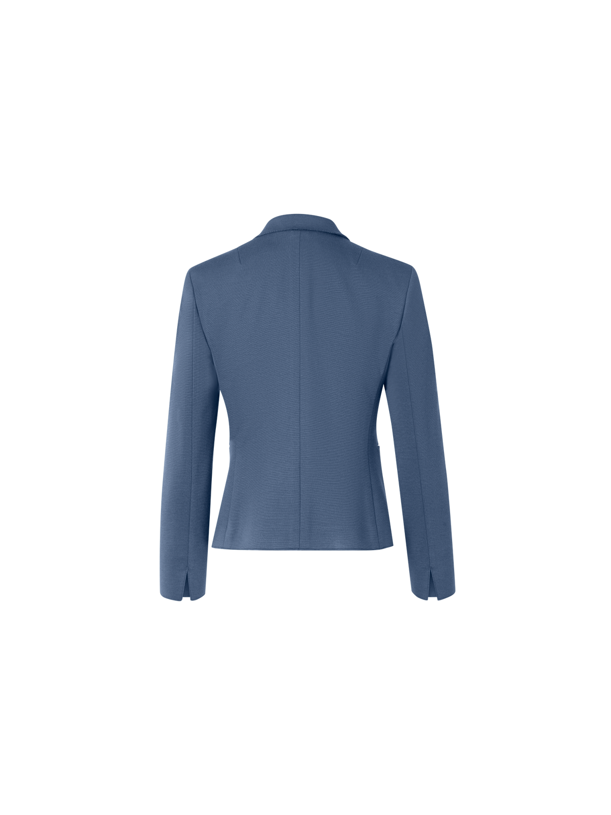 Designer Fitted Single-Button Jersey Blazer - blue