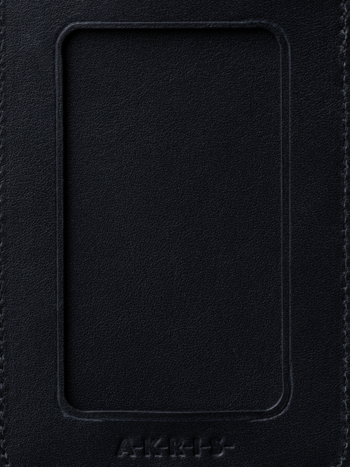 Designer Luggage Tag in Horsehair and Leather - black