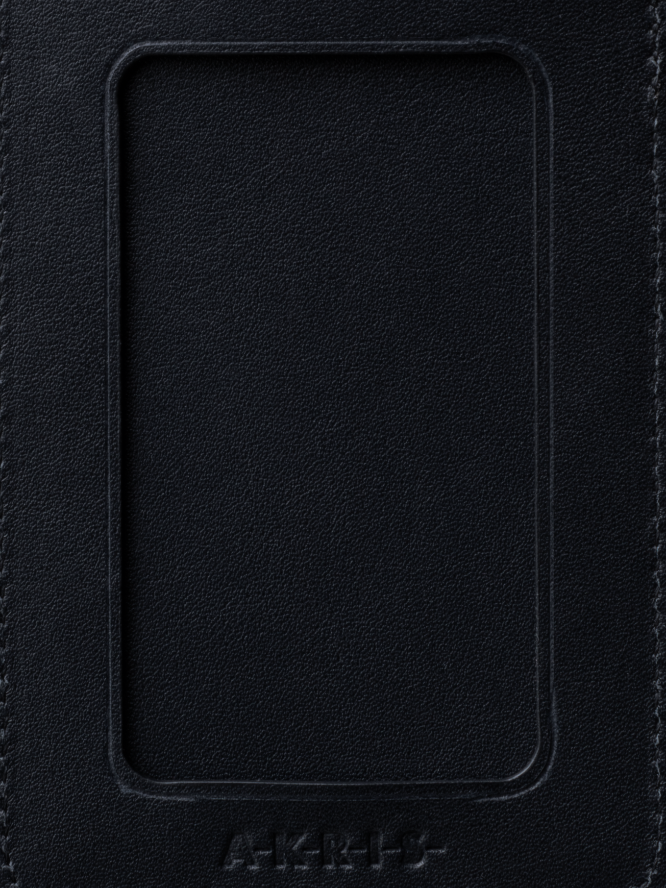 Designer Luggage Tag in Horsehair and Leather - black