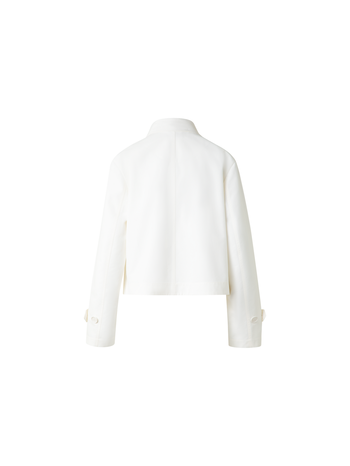 Designer Water Repellent Bicycle Parka in Cotton Blend - neutral - ecru - white