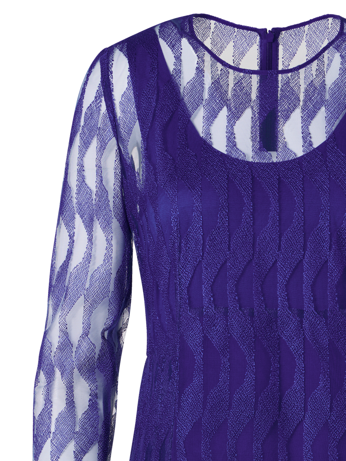 Designer Long-Sleeve High Plains Dress - purple