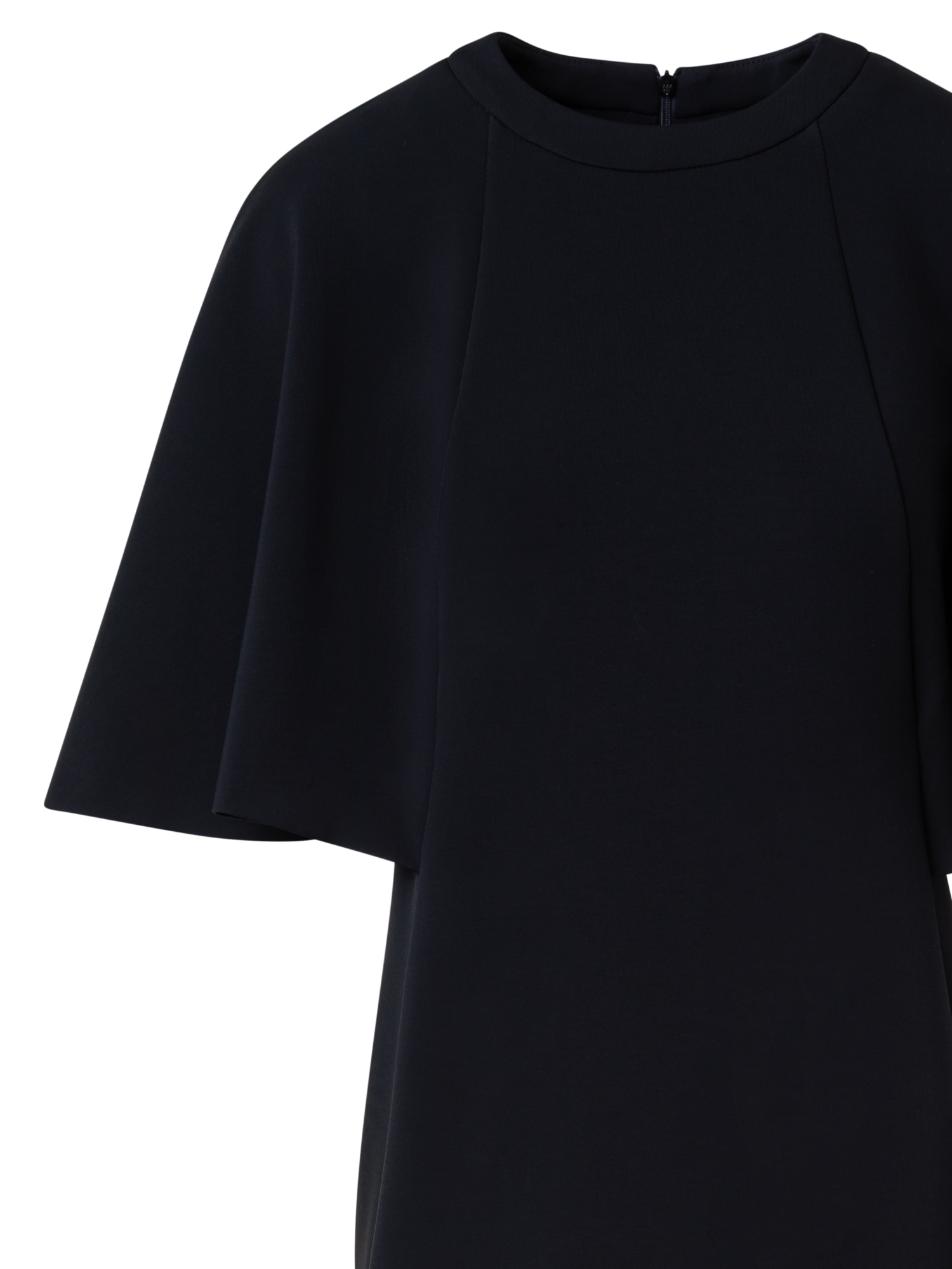 Designer Jersey Kimono Sleeves Dress - black