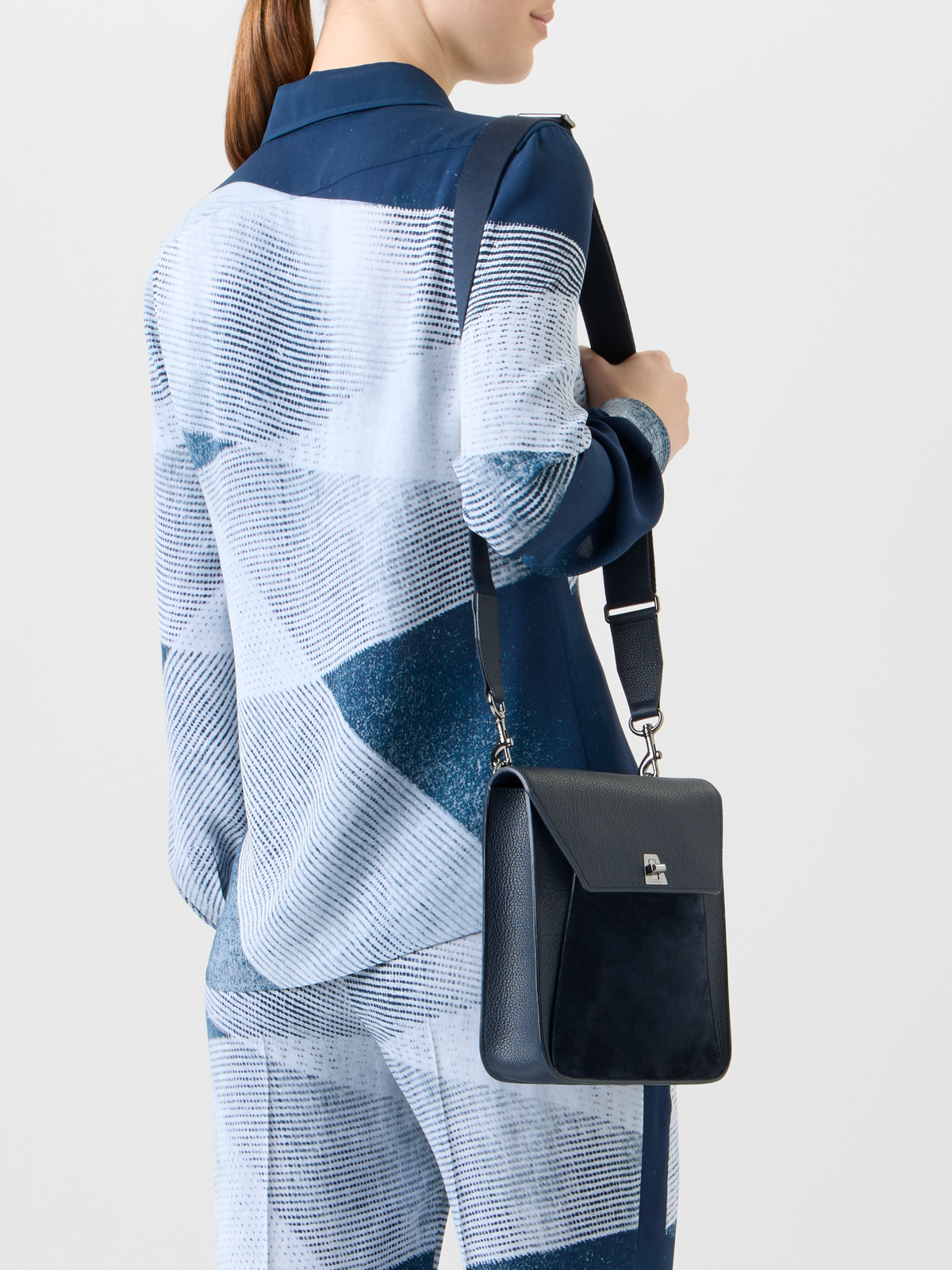 Designer Anouk Little Messenger Bag - neutral - navy - blue #editorial