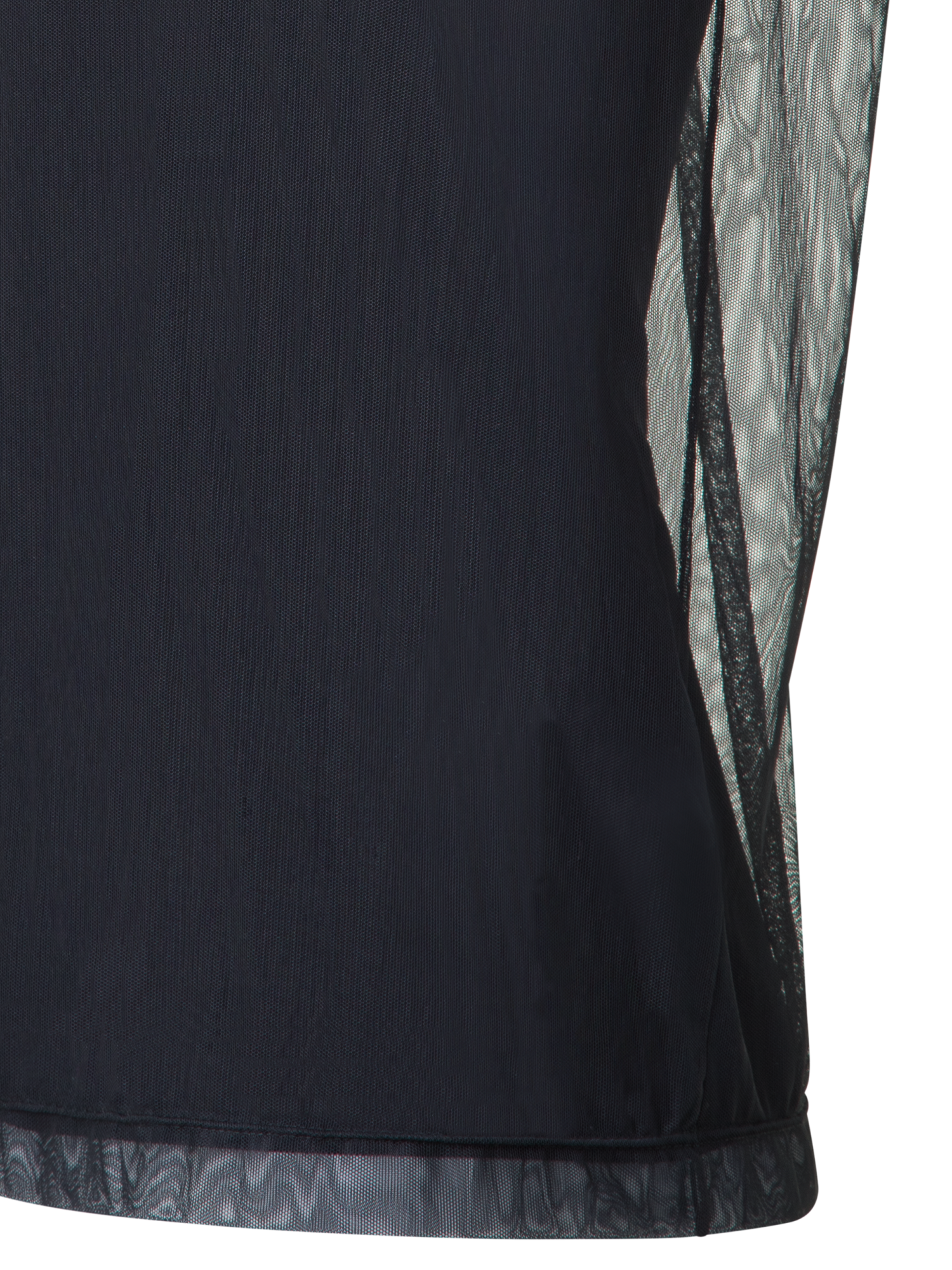 Designer Sheer Tulle T-Shirt with Tank Top - black - neutral