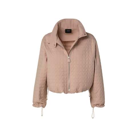 Elizah Silk Taffeta Trapezoid Quilted Jacket