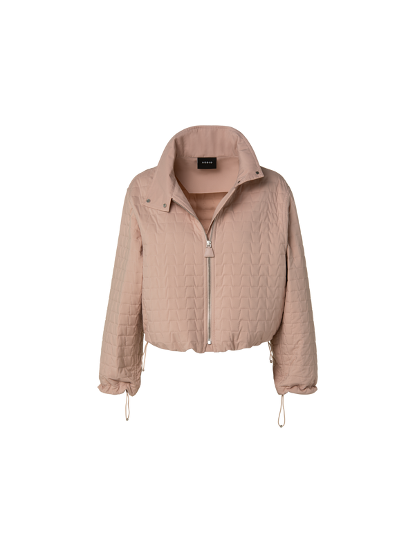 Designer Elizah Silk Taffeta Trapezoid Quilted Jacket