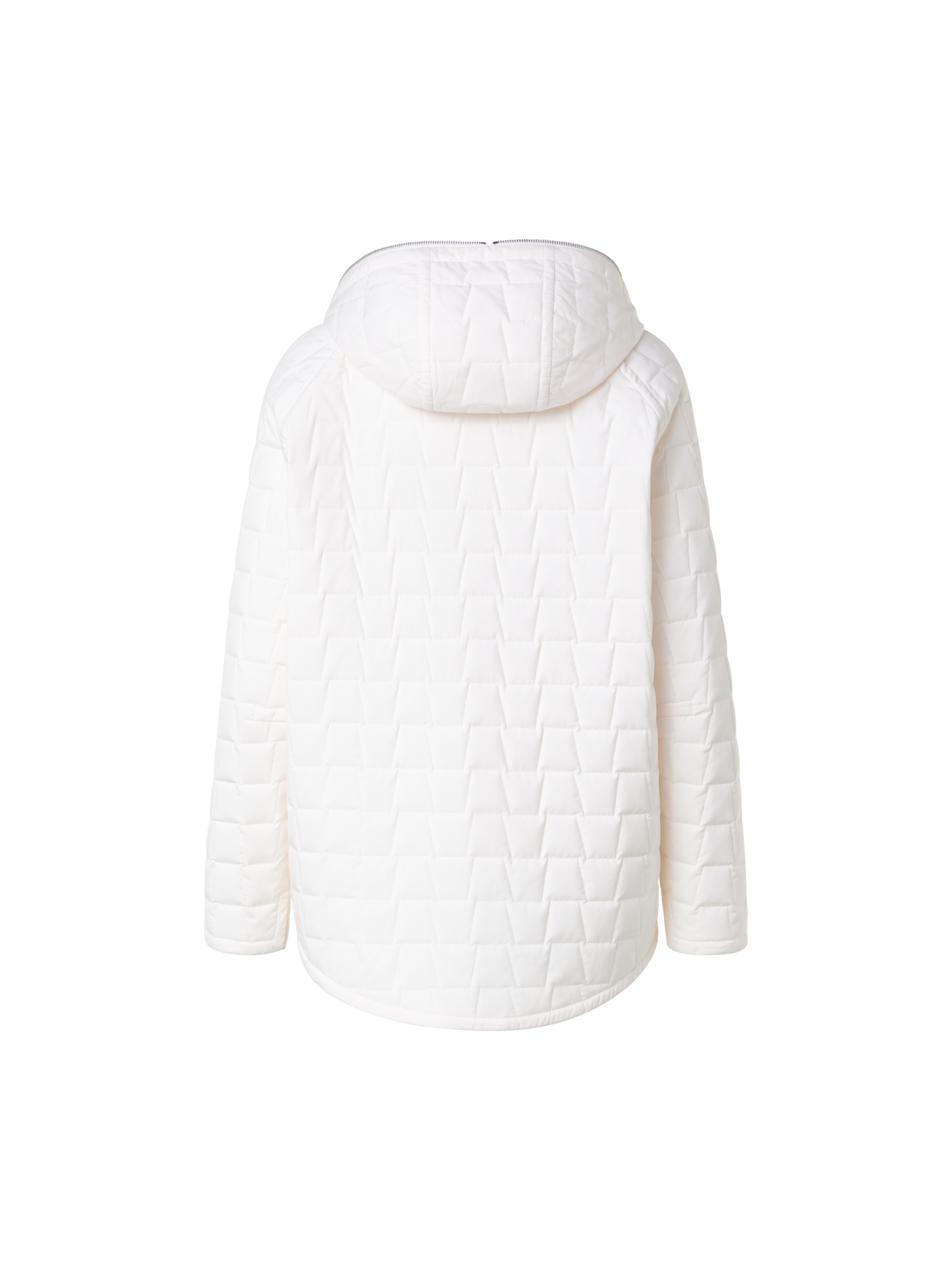 Designer Reversible Quilted Trapezoid Blouson - ecru - white