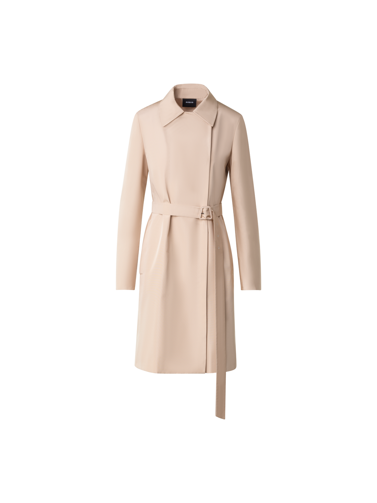Designer Water Repellent Silk Trench Coat - neutral - beige
