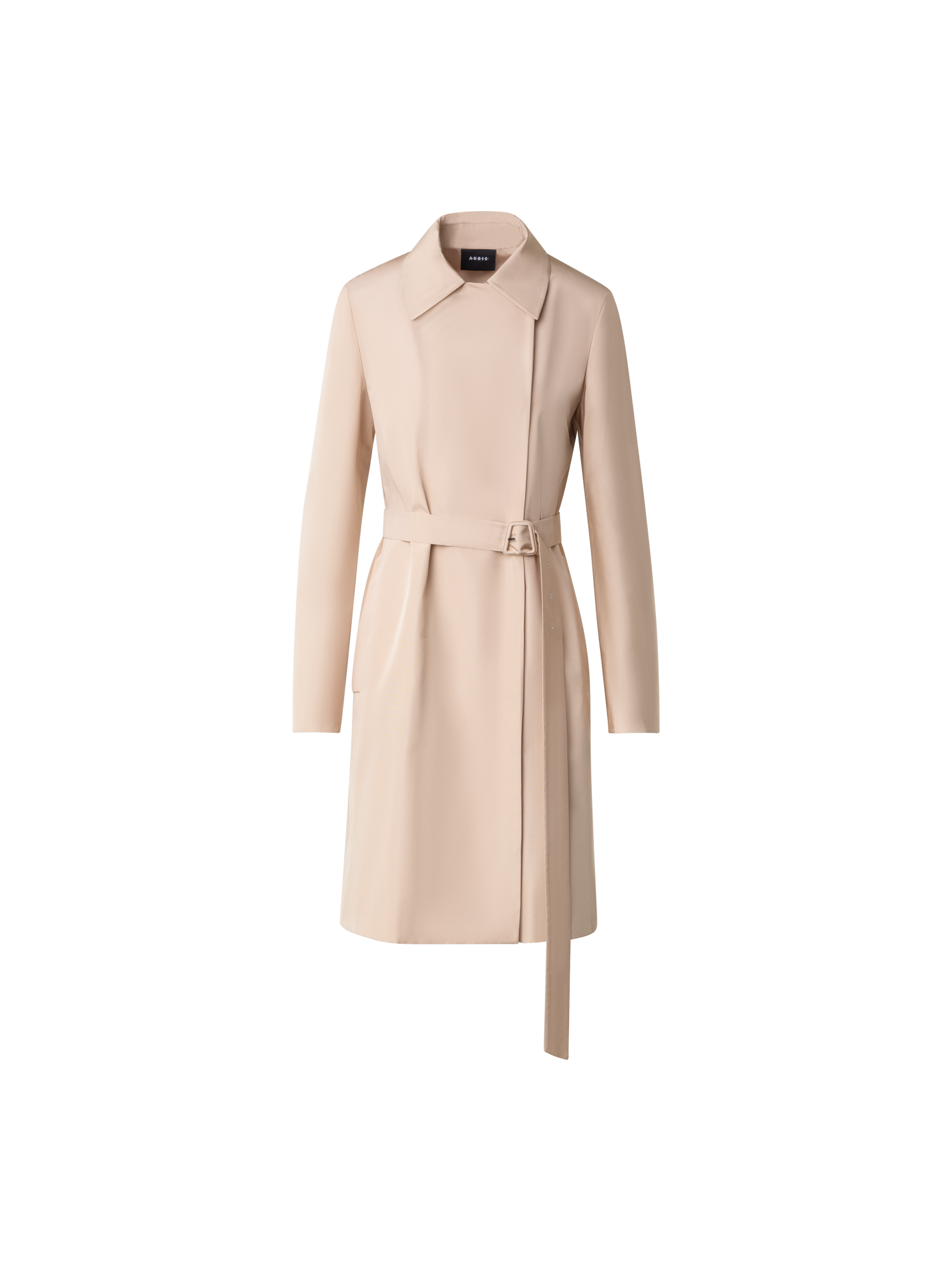 Designer Water Repellent Silk Trench Coat - neutral - beige