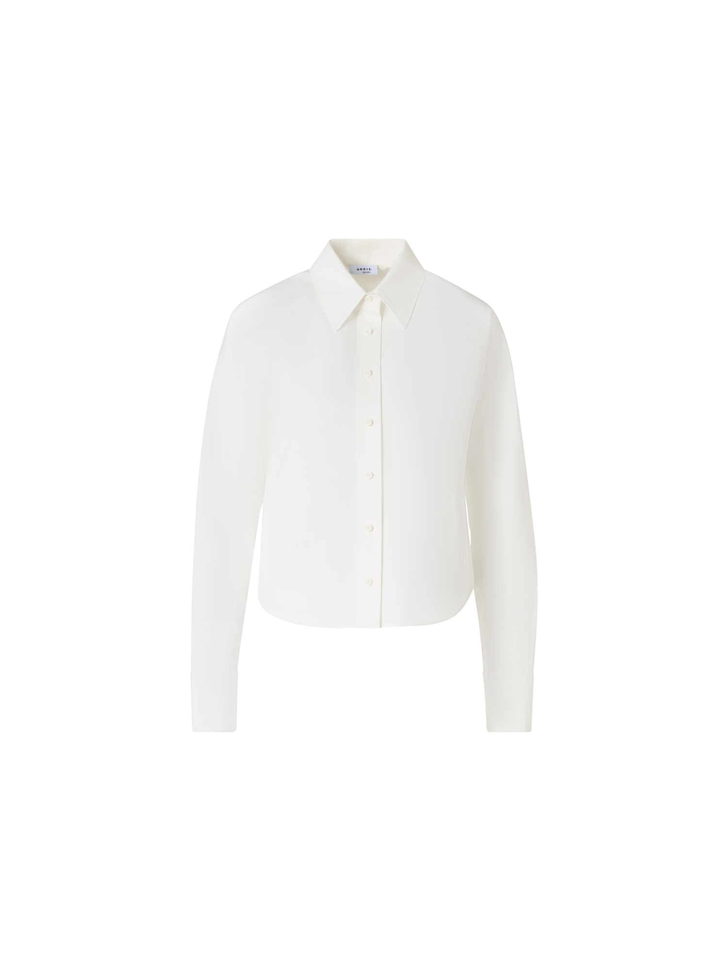 Designer Long-Sleeve Cotton Poplin ShirtBlouse in Cotton Poplin - ecru
