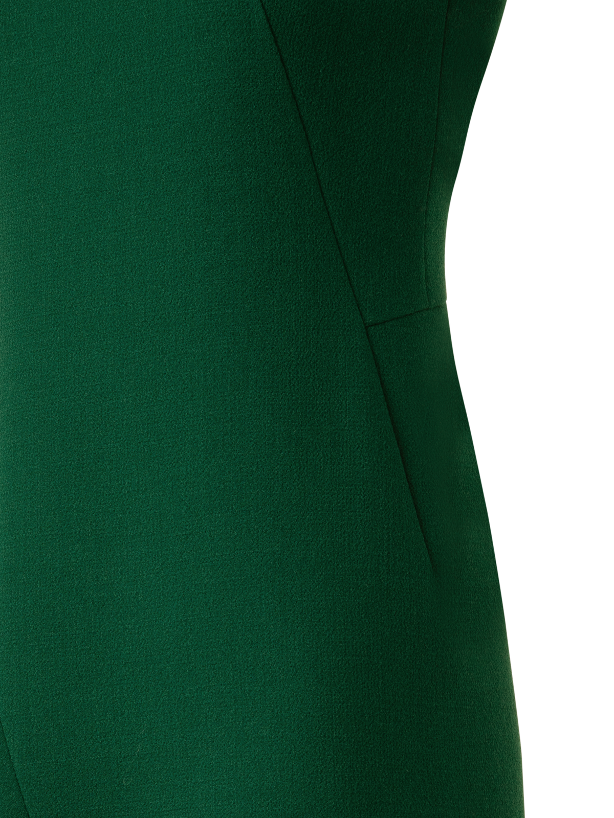 Designer Asymmetrical Dress in Wool Double-Face - green