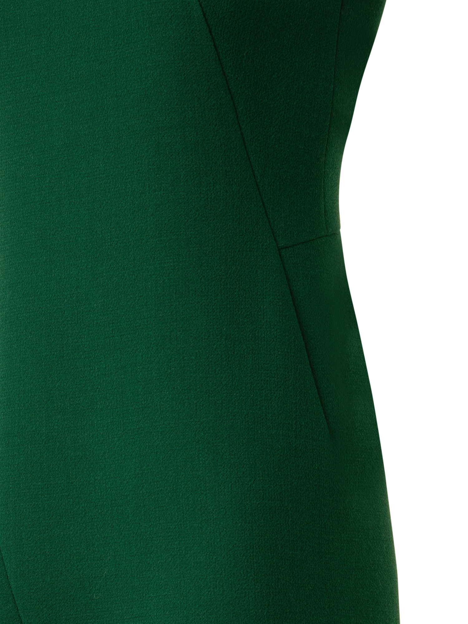 Designer Asymmetrical Dress in Wool Double-Face - green