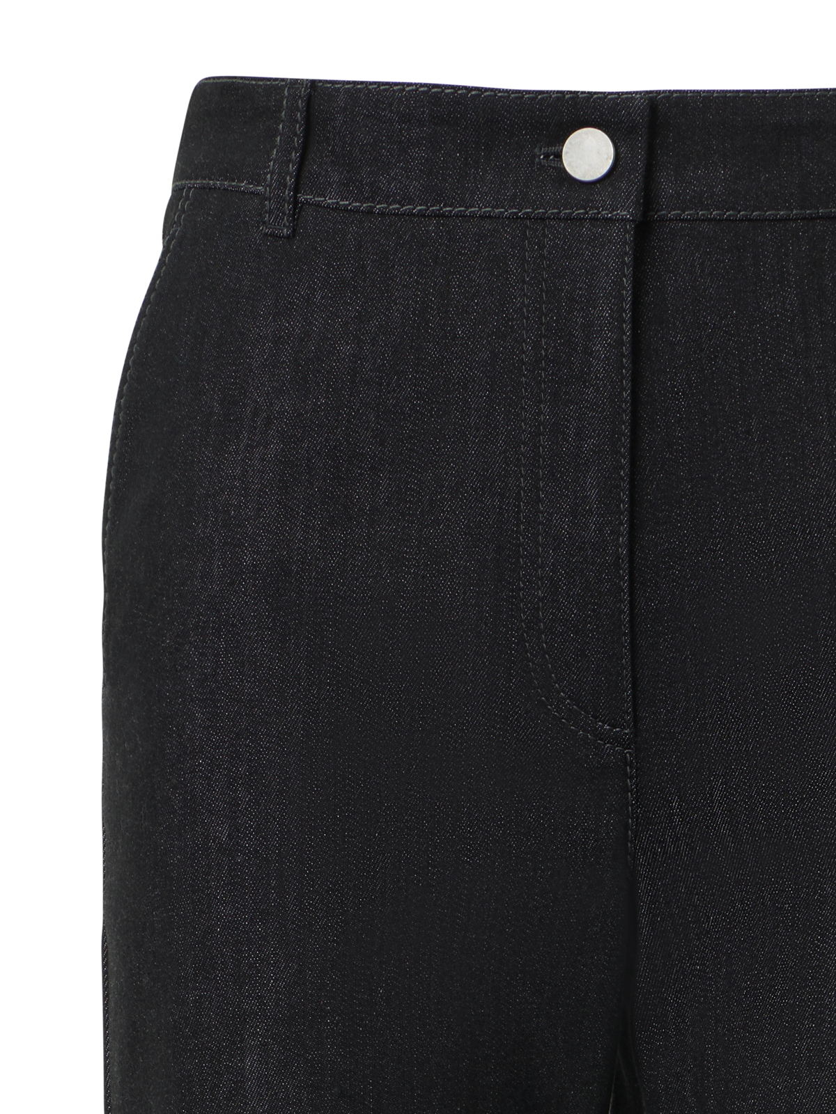 Designer Bootcut Cotton Denim Pants - black