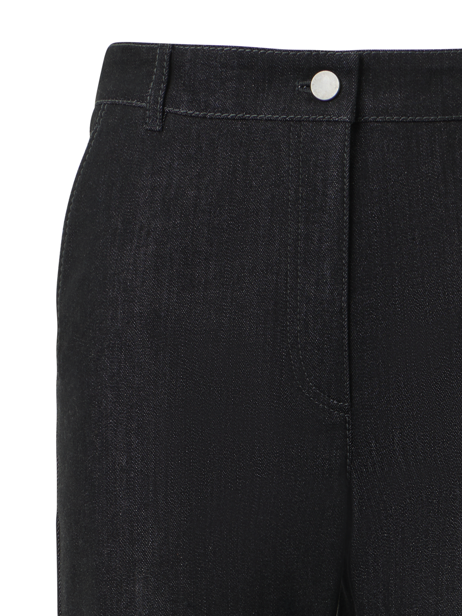 Designer Bootcut Cotton Denim Pants - black